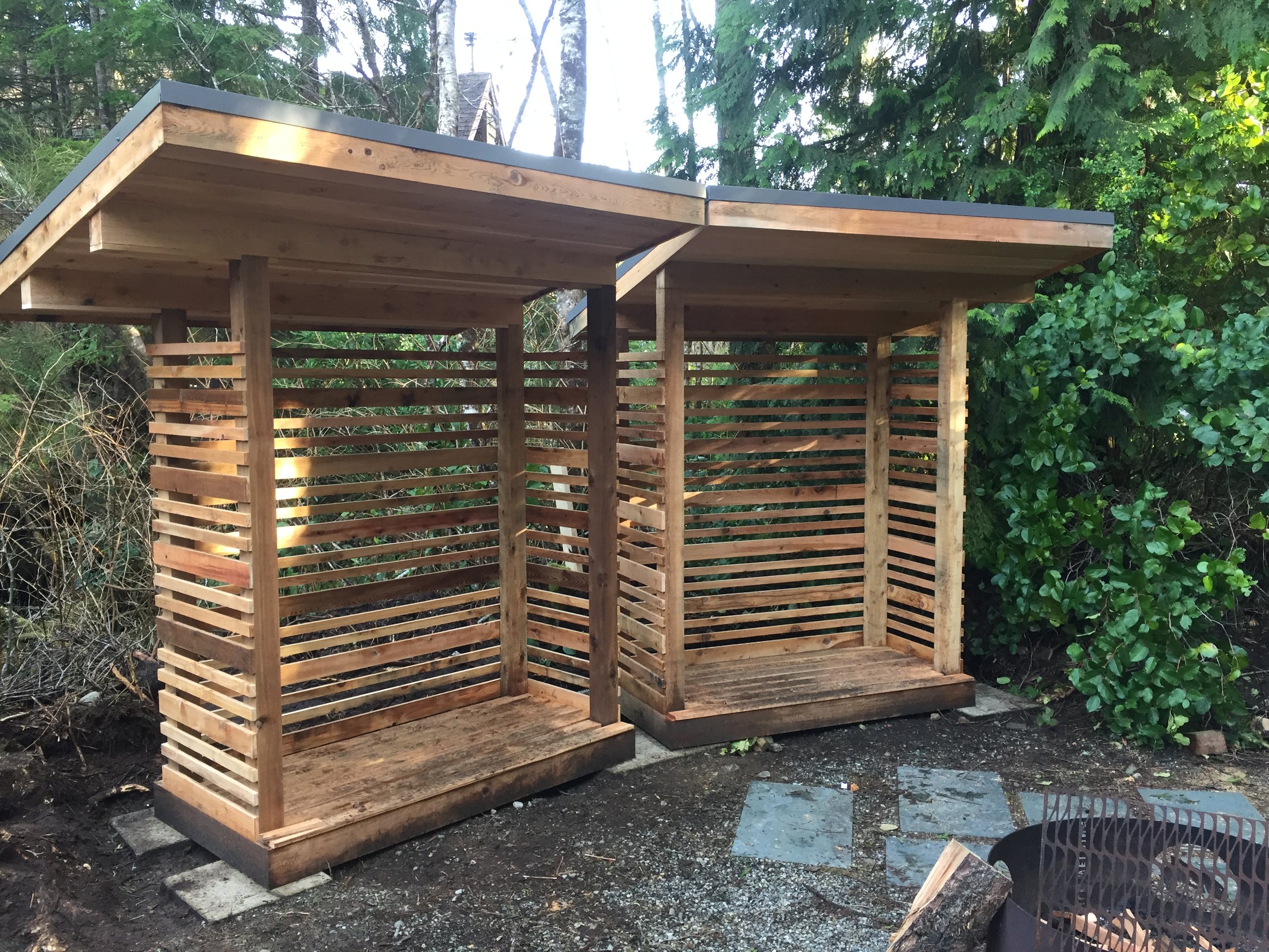Custom wood sheds