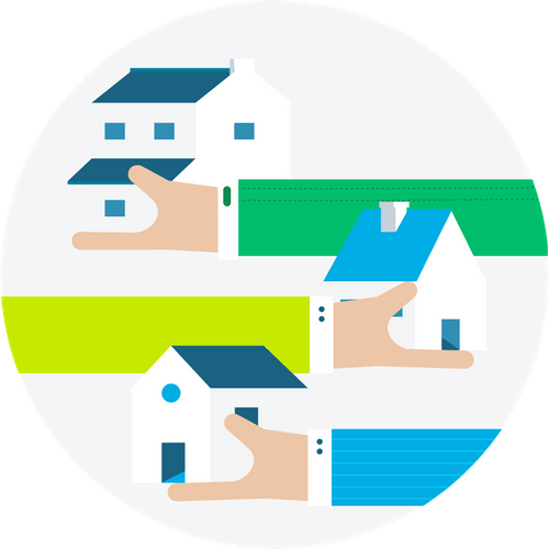 hands holding houses