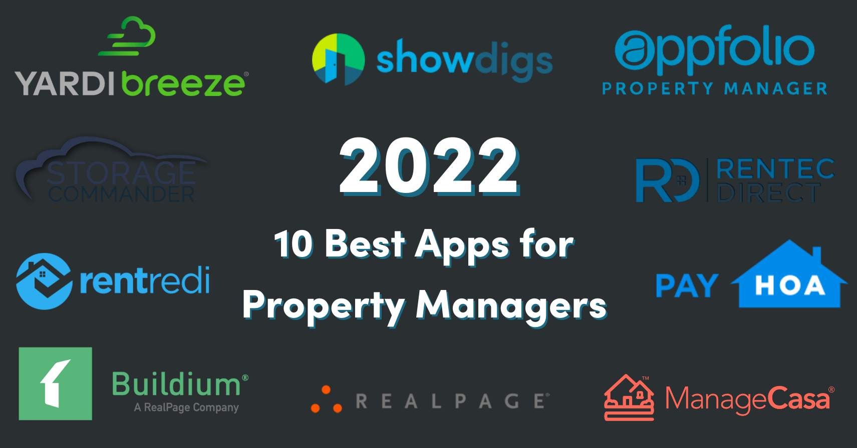 Top 10 best apps for property managers 2022 showdigs yardi breeze buildium appfolio real page rentec direct managecasa