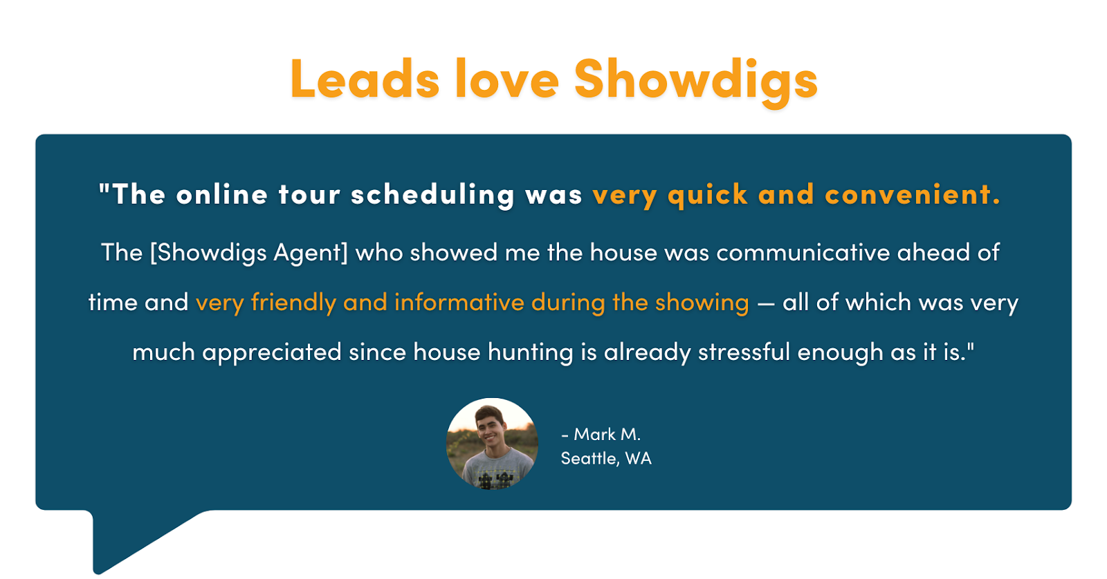 leads love the convenience and ease of showdigs lead-powered scheduling platform 