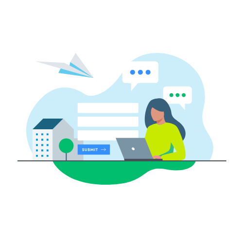 graphic of house in a row