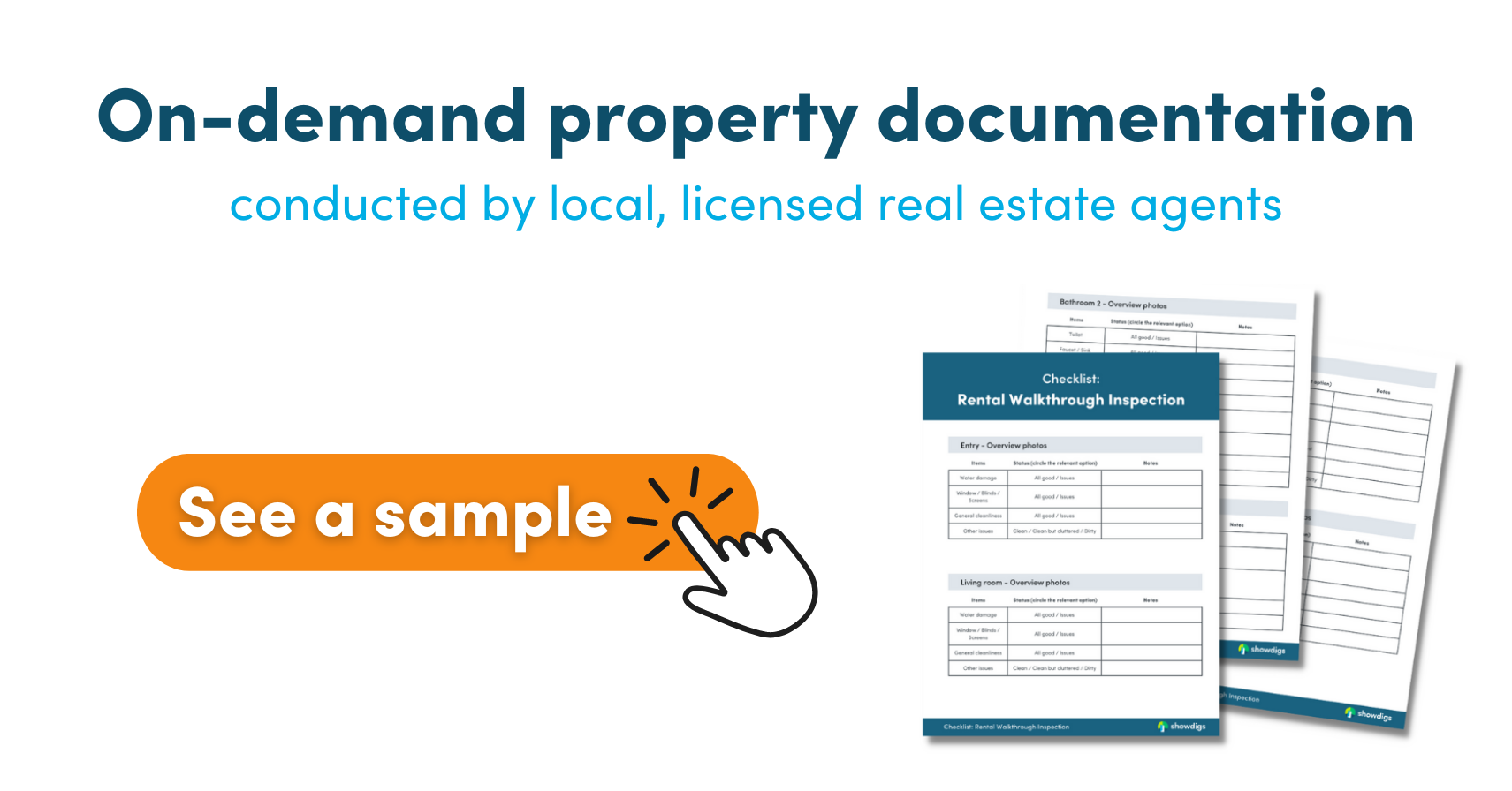 On-demand property documentation conducted by local, licensed real estate agents