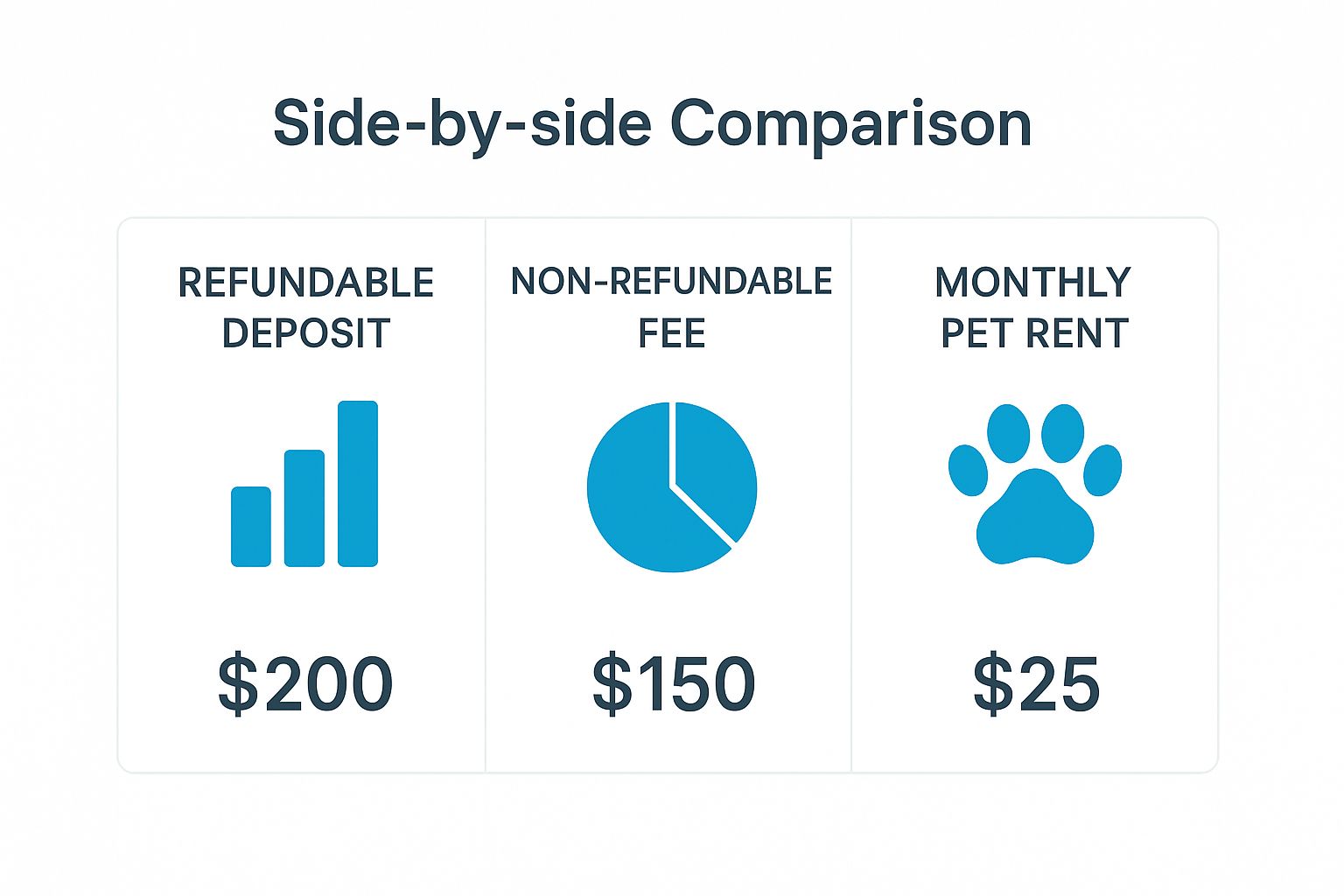 Infographic about pet clause for lease agreement