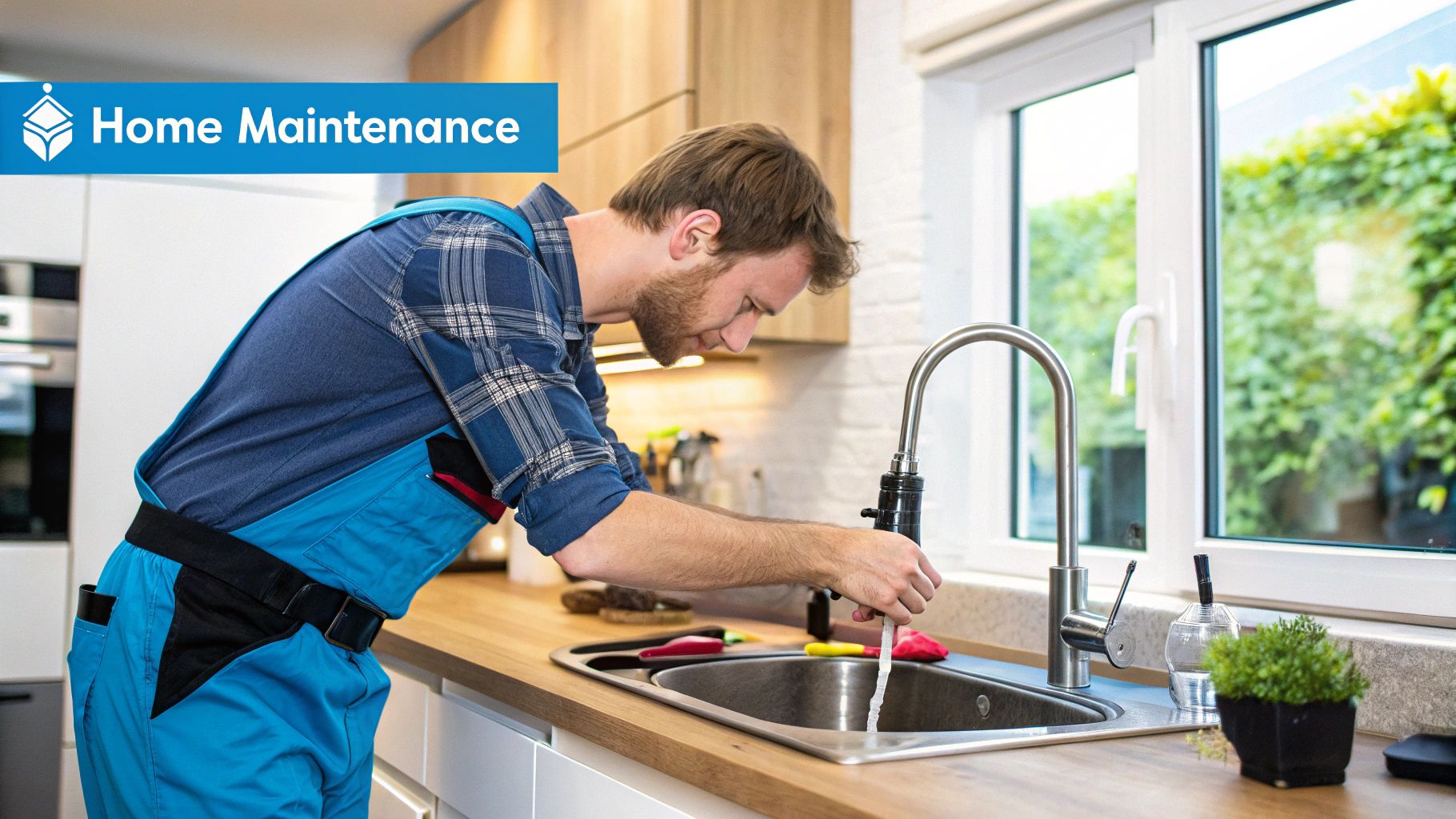 Image depicting happy tenants in front of a single-family home