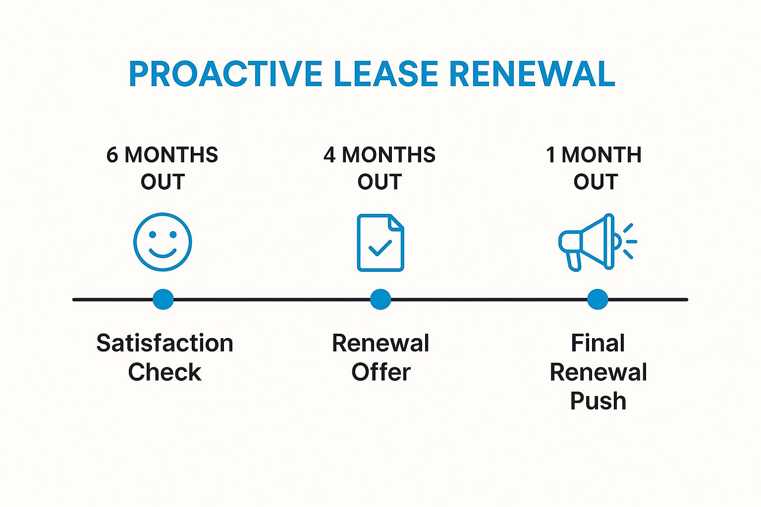 Infographic showing key data about Proactive Lease Renewal Programs