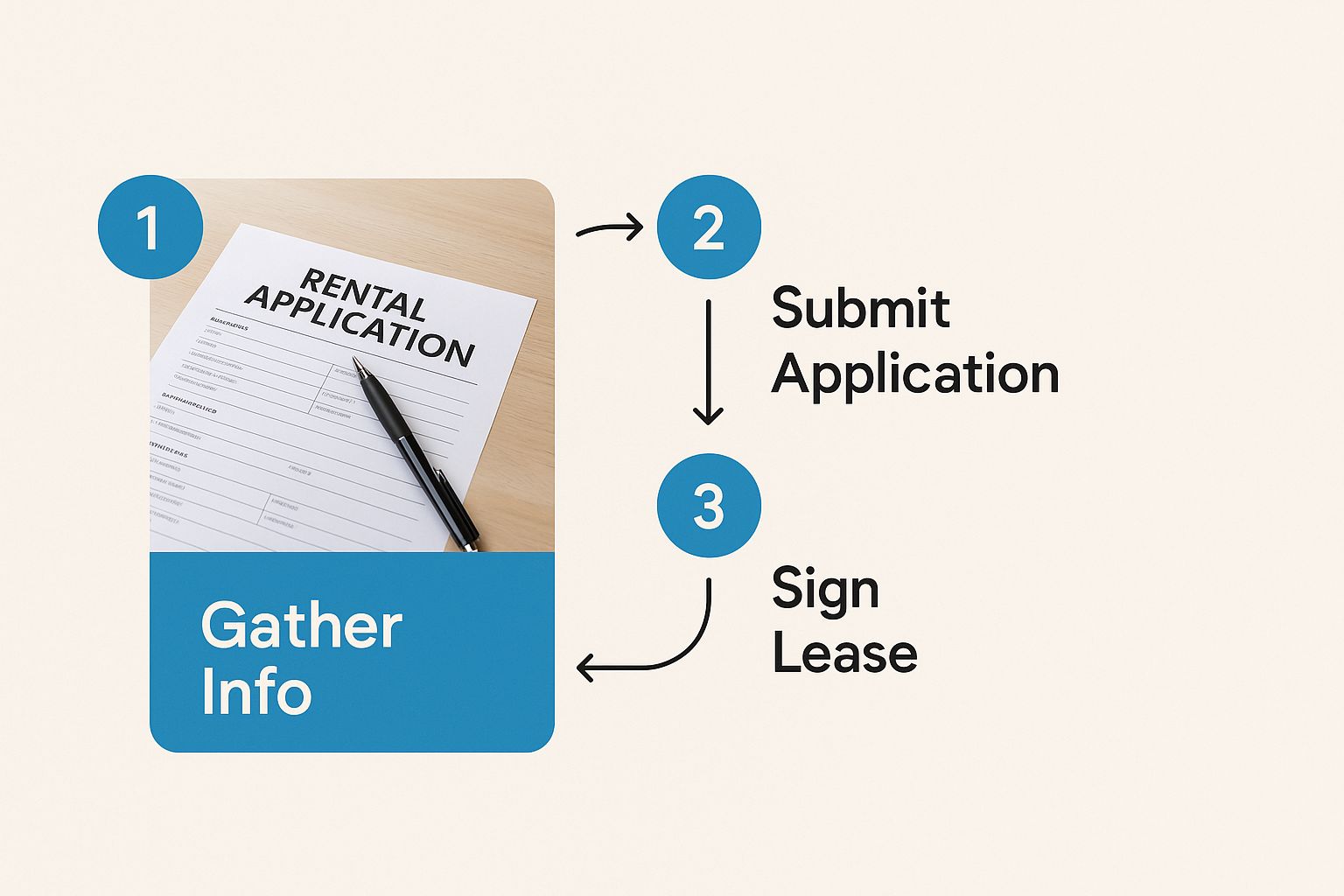 Infographic about how to screen tenants