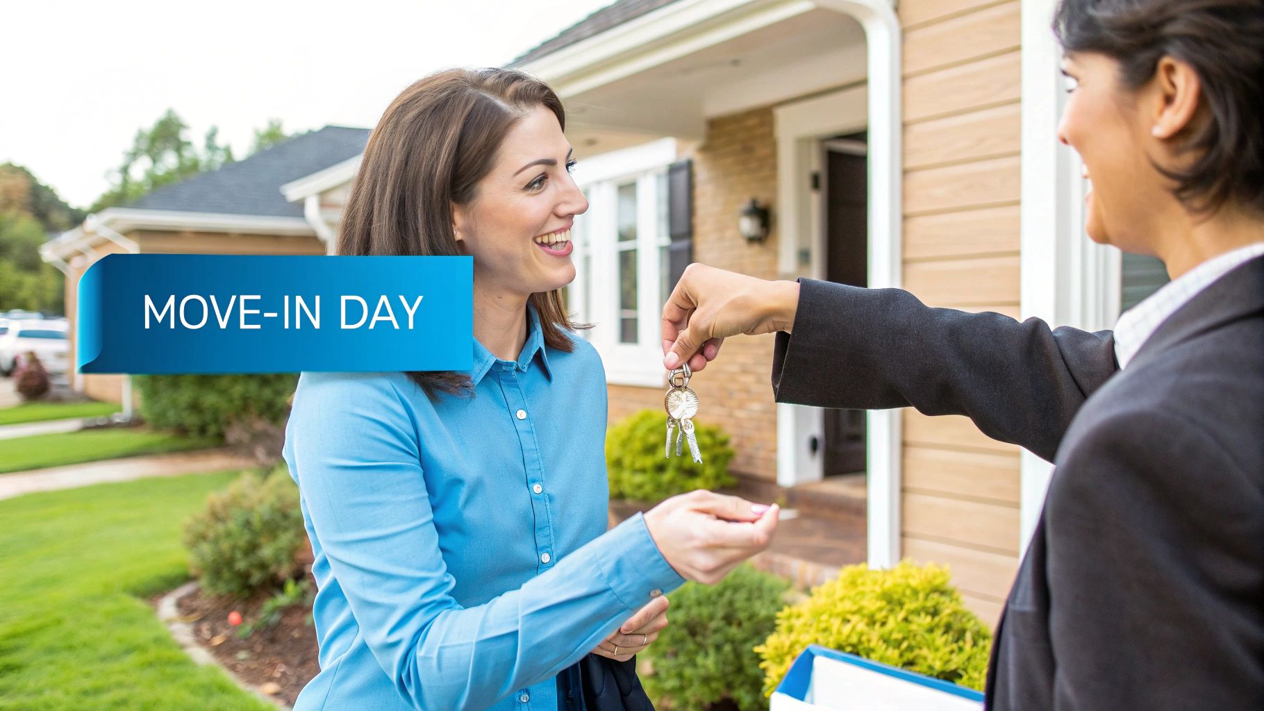 A person typing on a laptop, creating a compelling property listing.
