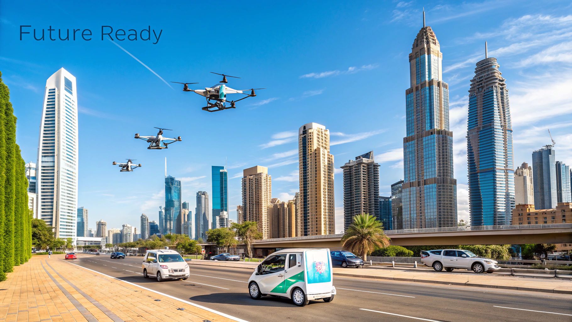 A manager reviewing an integrated PropTech stack on a large screen with data visualizations.