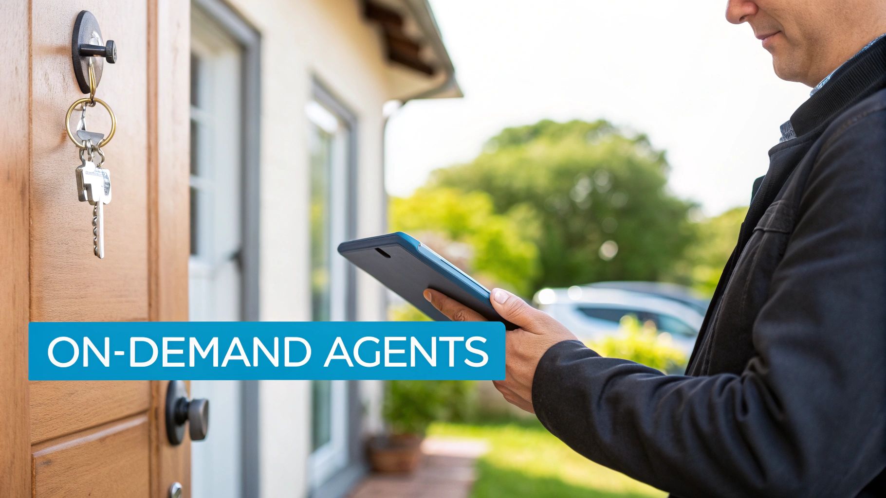 A network of professional leasing agents displayed on a map, representing an on-demand field team.