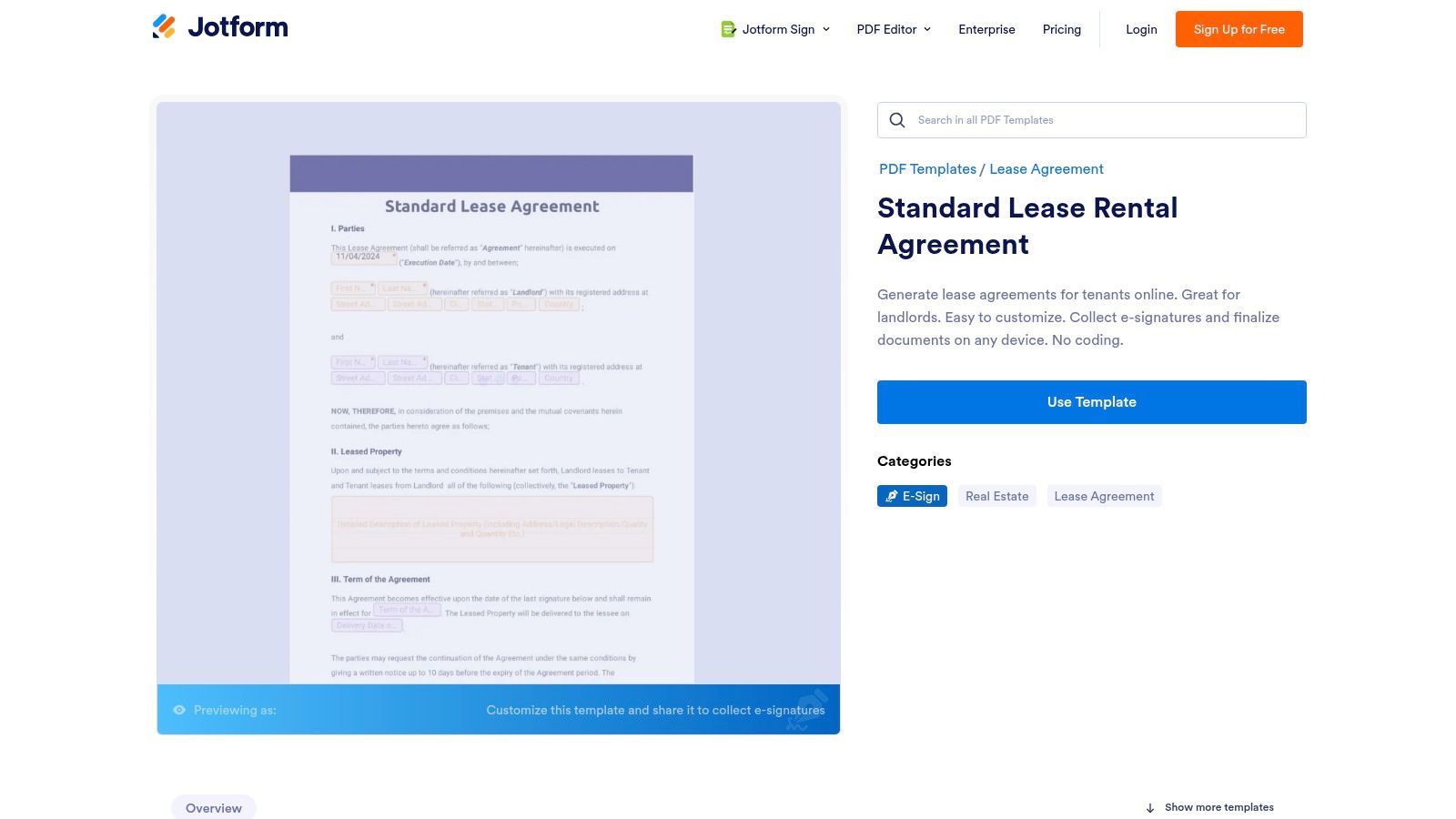 Jotform Sign Templates