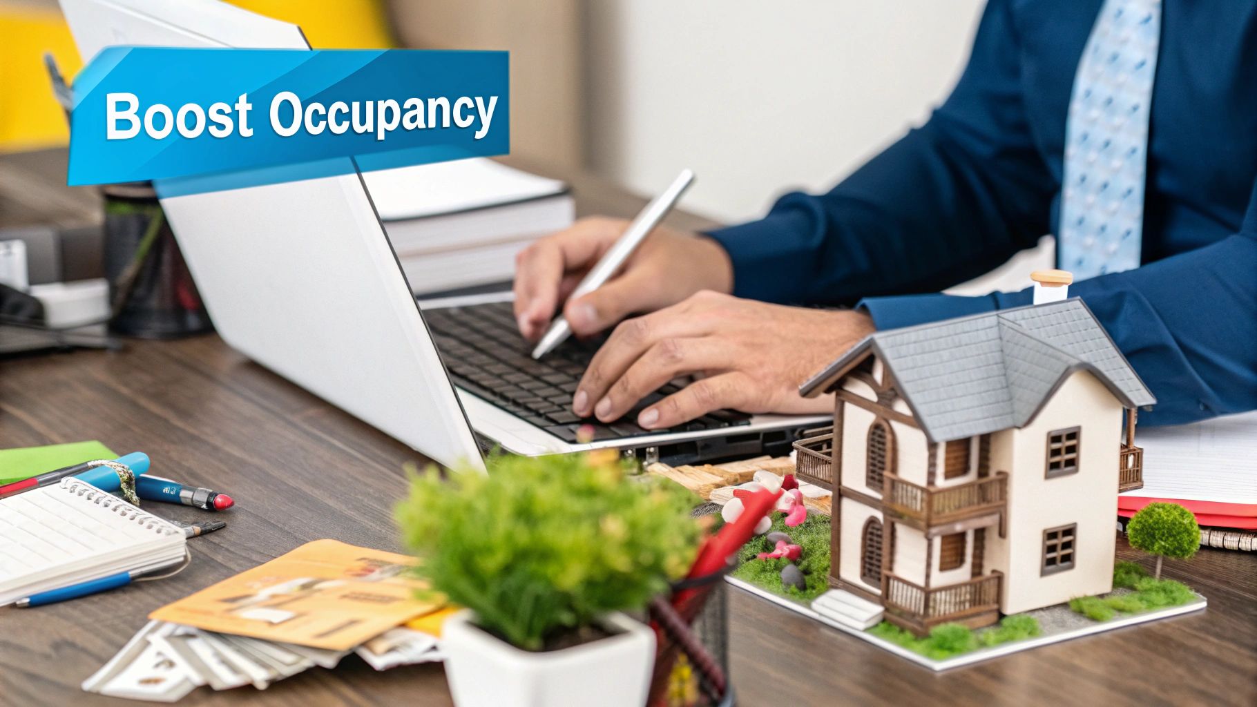 What strategies would you use to market vacant units and maintain high occupancy rates?