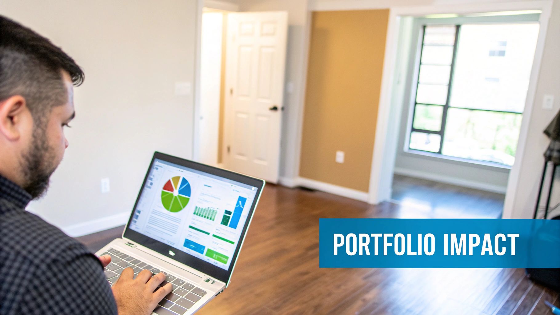 A row of similar single-family rental homes, representing a large property portfolio.