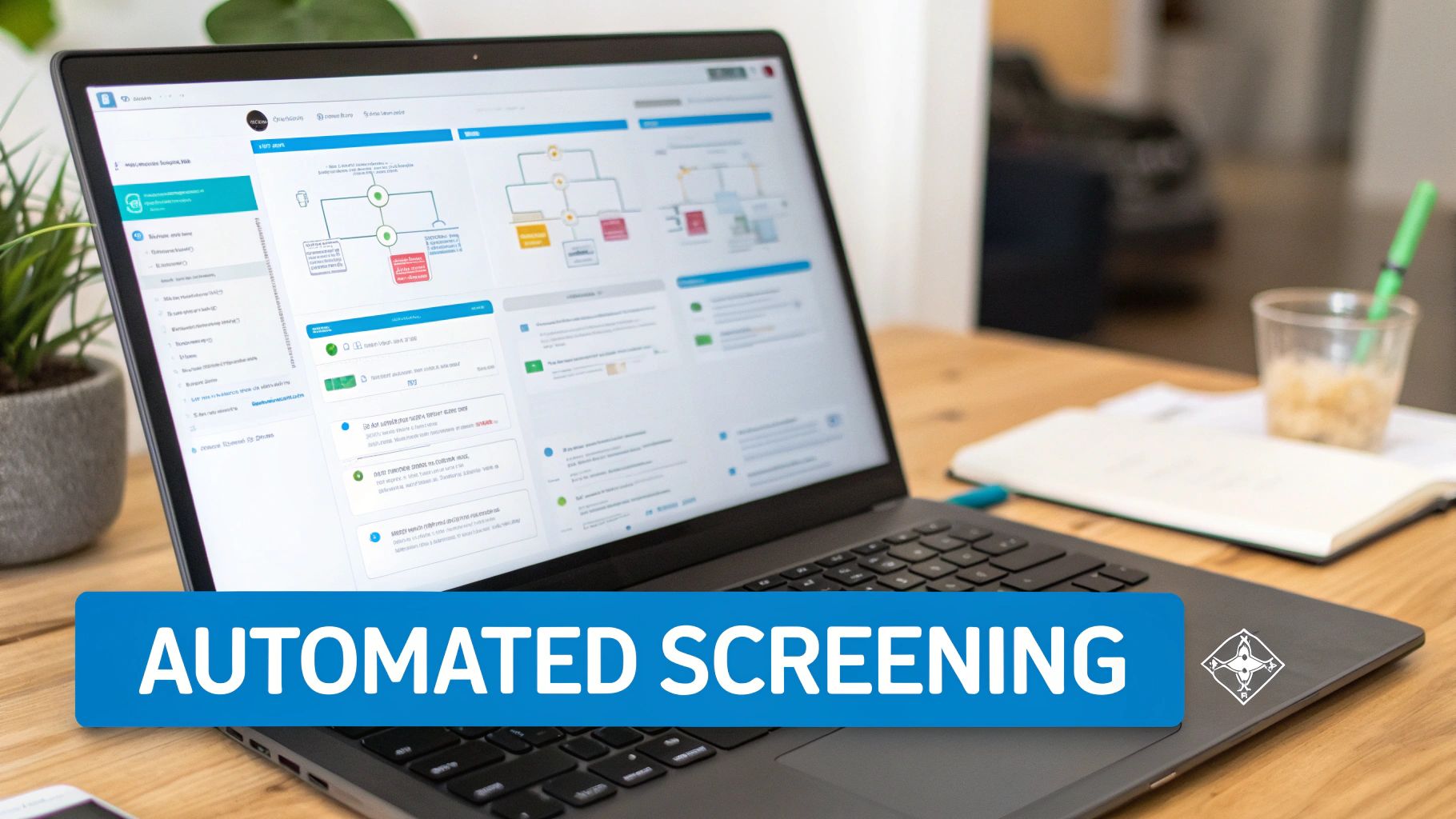 A person using a laptop to process tenant rental applications