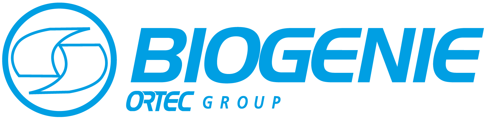 Blue Biogenie ORTEC Group logo with stylized circular symbol and text.