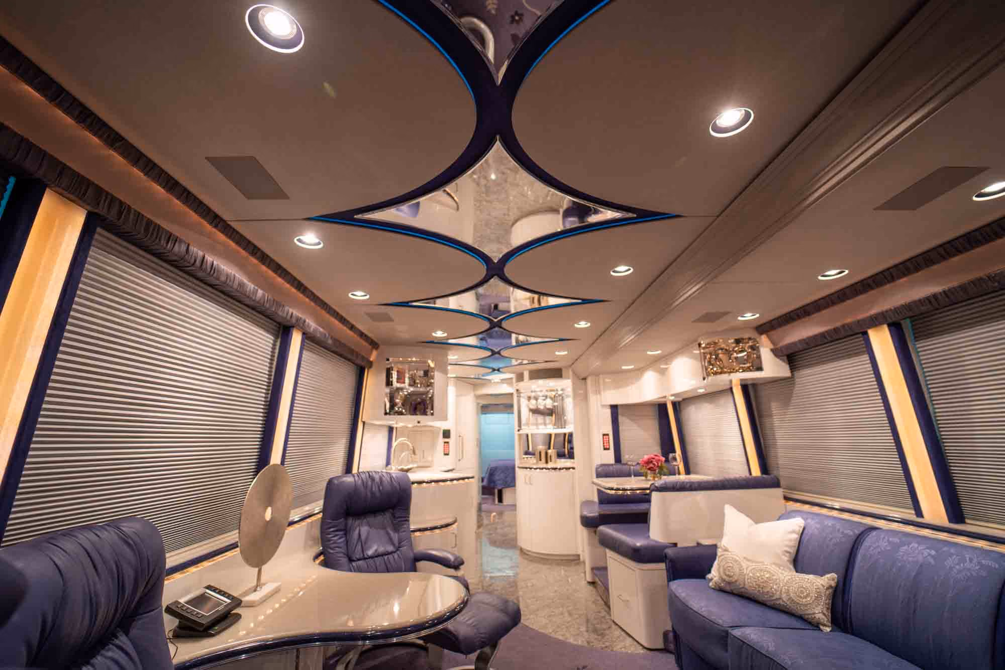 Interior finish and trim close-up in Marathon Coach 1038