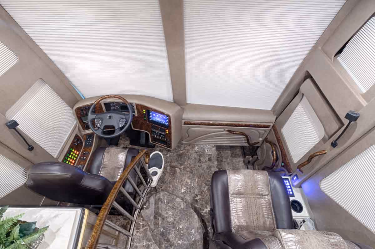 Interior texture and surface close-up in Marathon Coach 1245