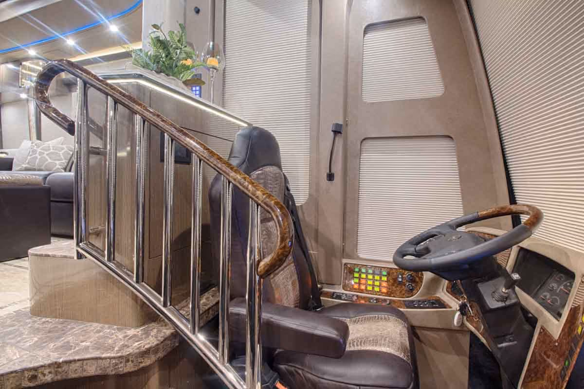 Interior lighting fixture detail in Marathon Coach 1245