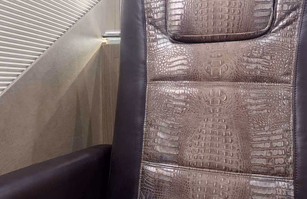 Interior craftsmanship detail in 2017 Marathon Coach 1245