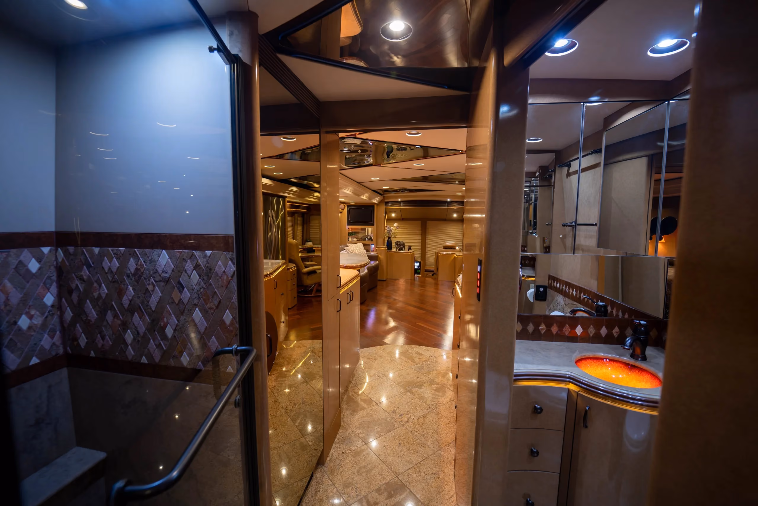 Interior detail of Marathon Coach 1176