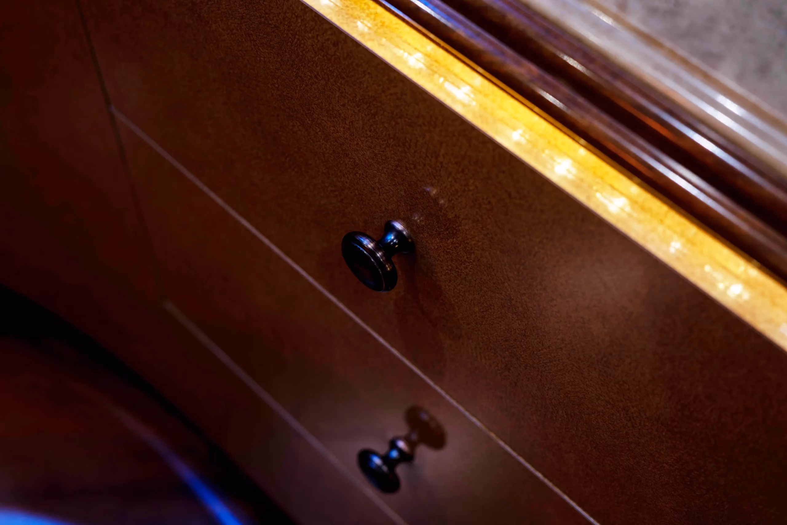 Interior surface material close-up in Marathon Coach 1176