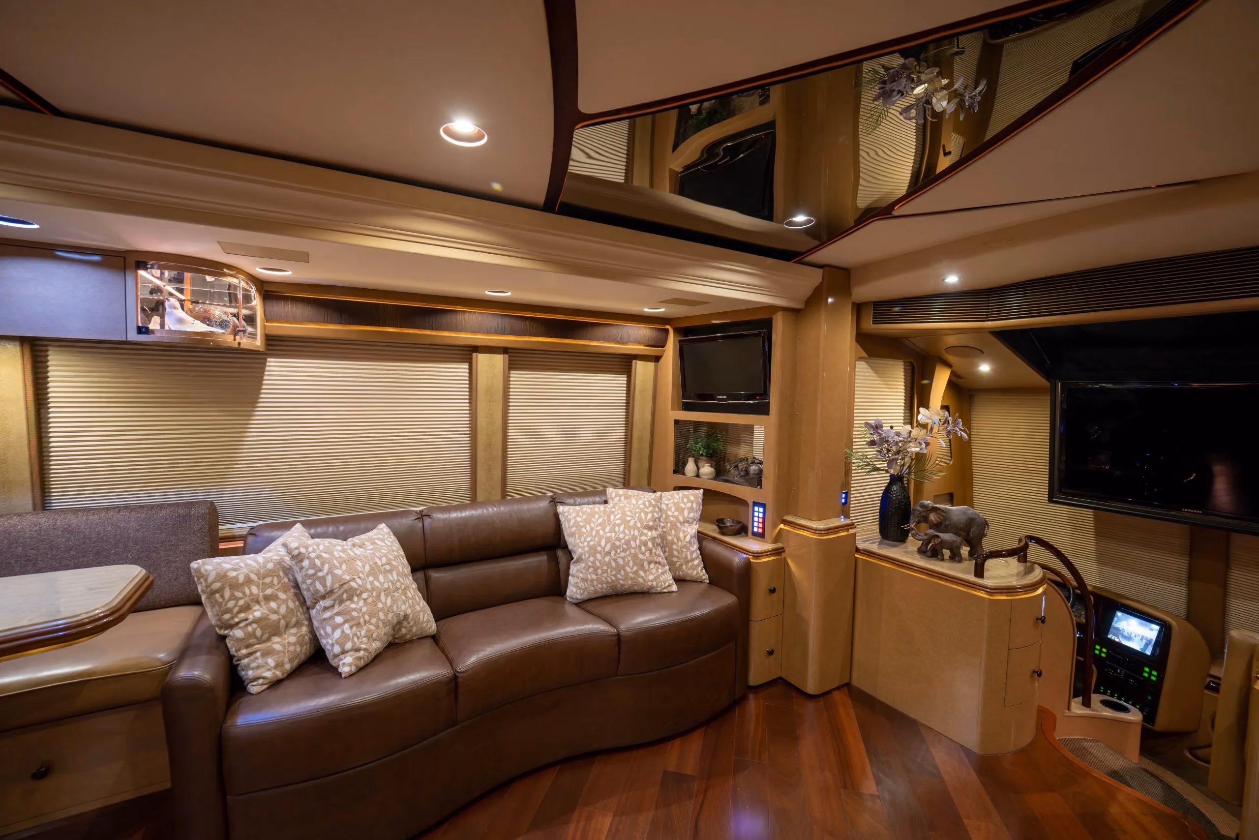 Interior vanity and sink close-up in Marathon Coach 1176