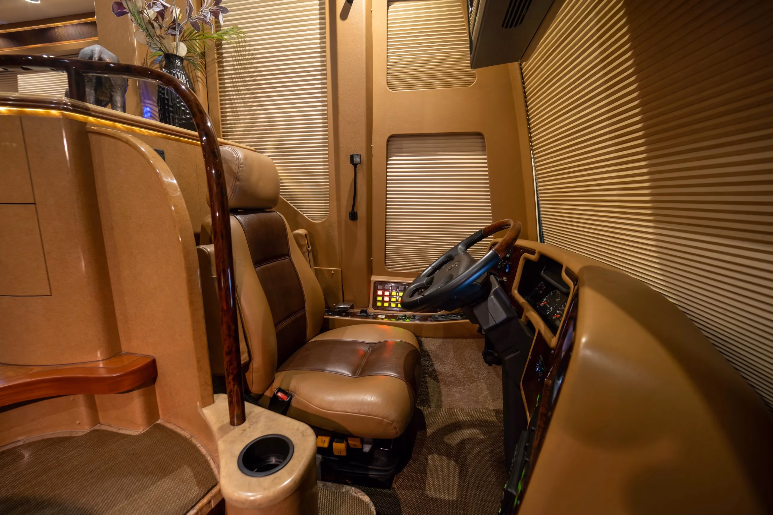 Interior bedroom cabinetry close-up in Marathon Coach 1176