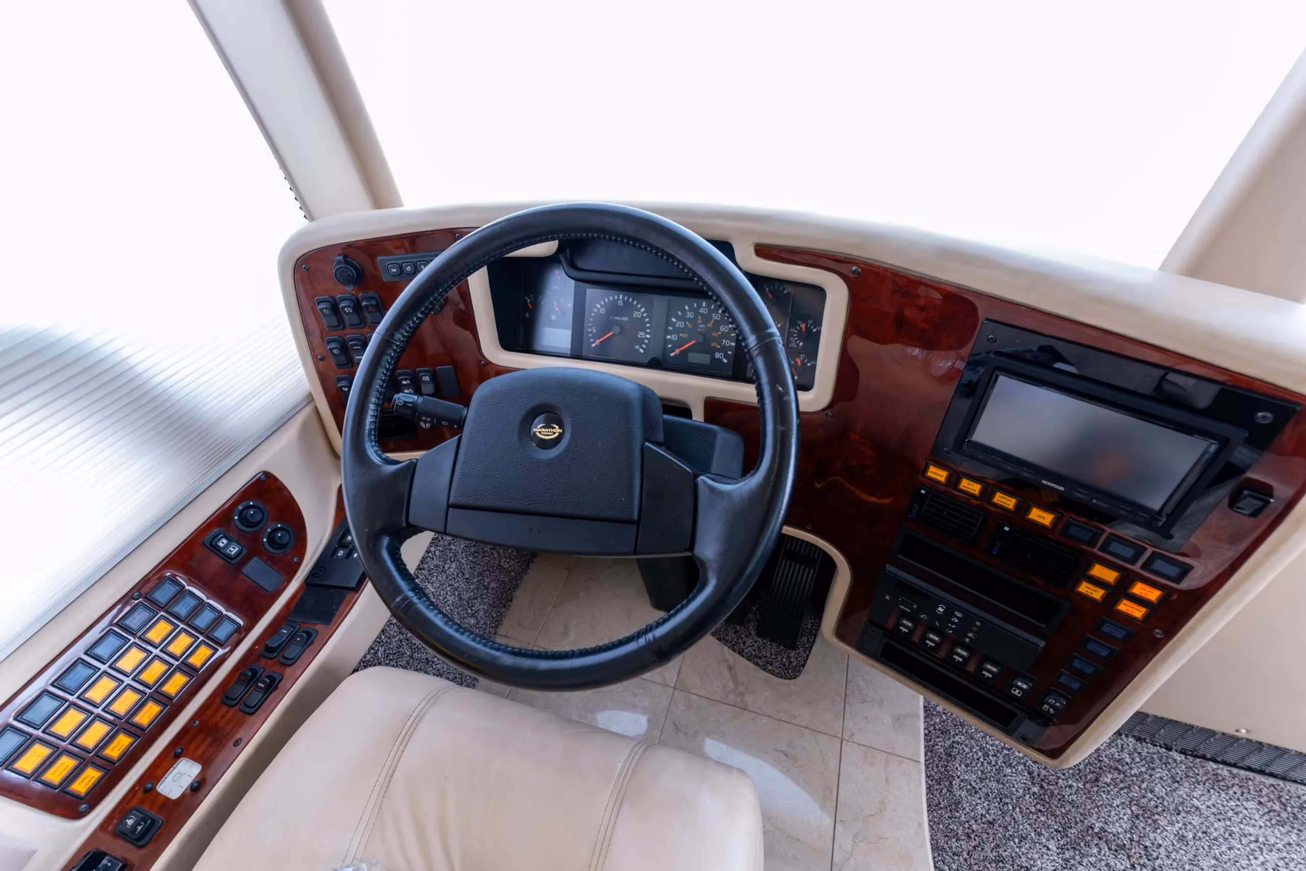 Interior of 2001 Prevost XLV-45 Marathon Coach 0727