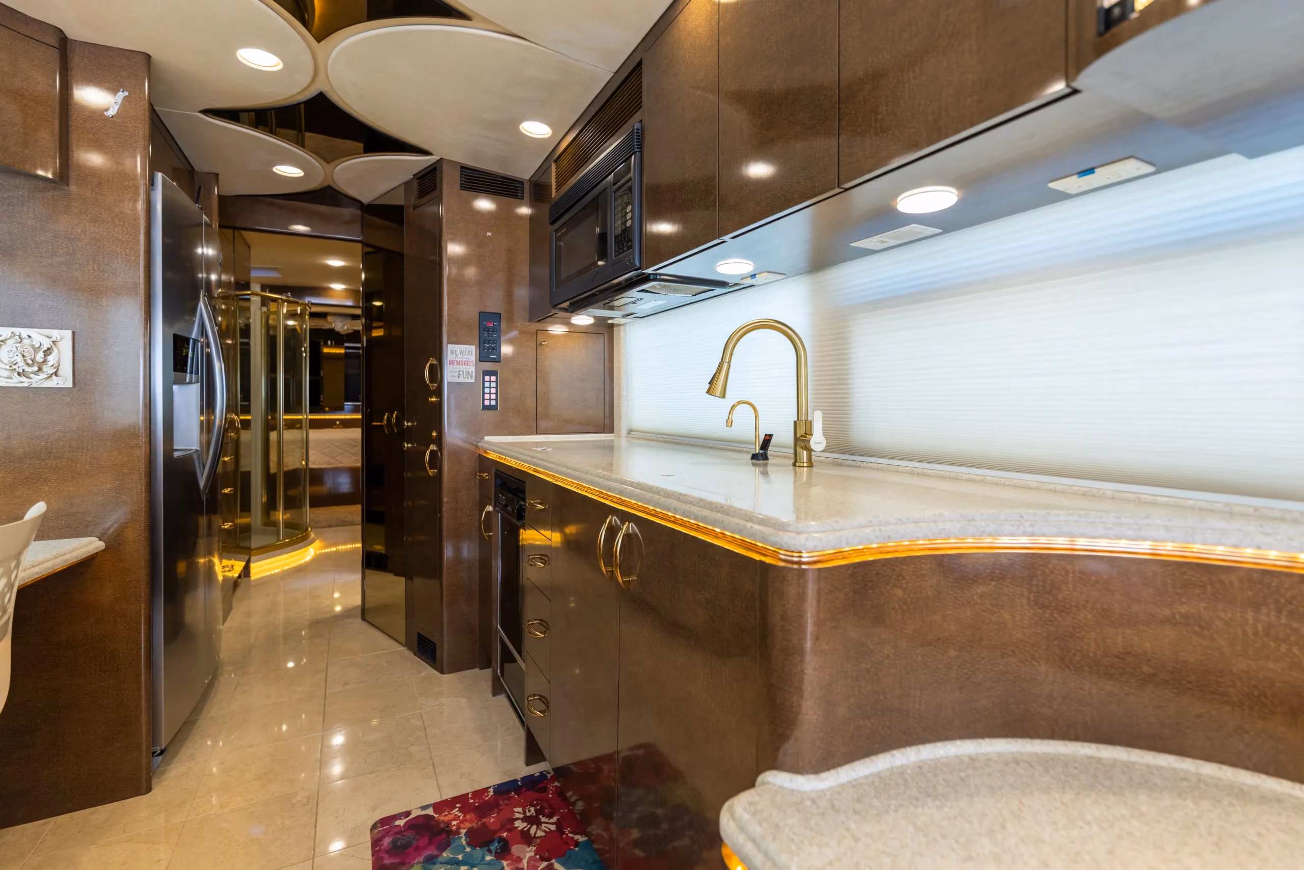 Galley countertop in Marathon Coach 0727