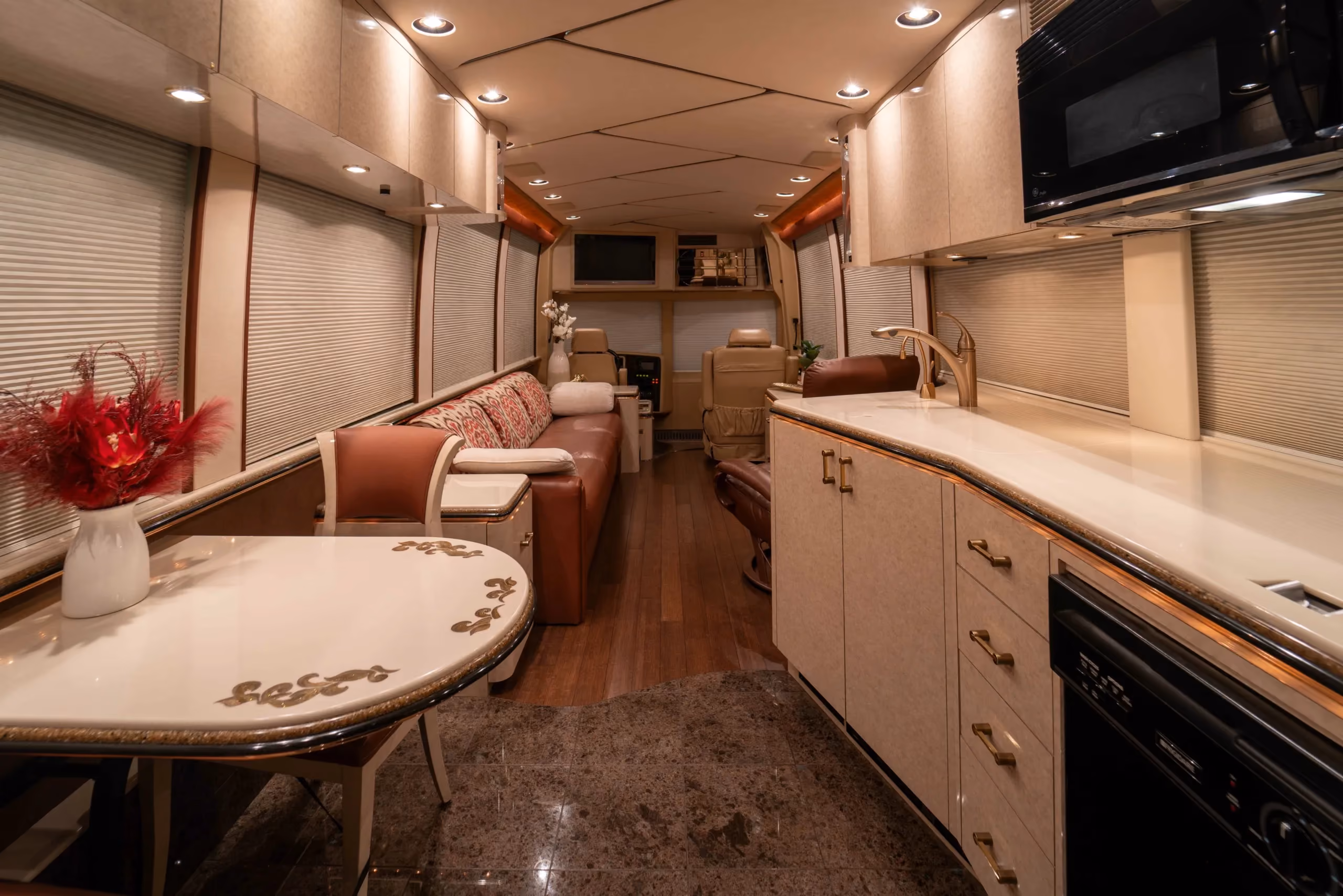 Galley surface detail in Marathon Coach 0713