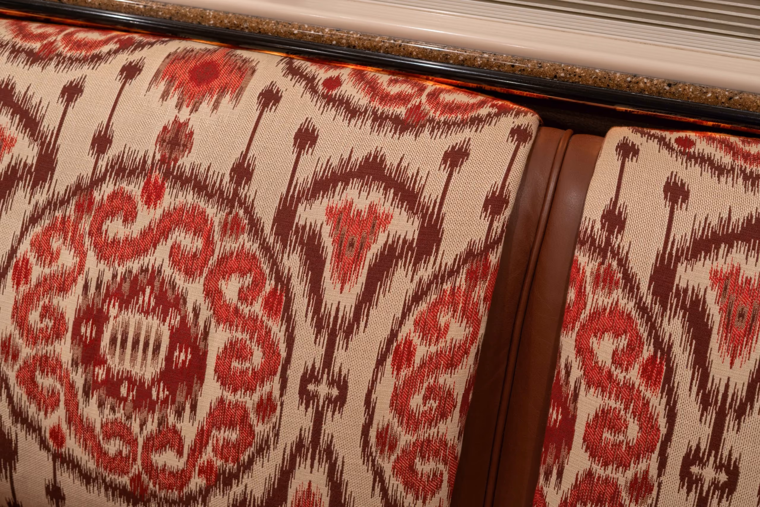 Storage interior close-up in Marathon Coach 0713