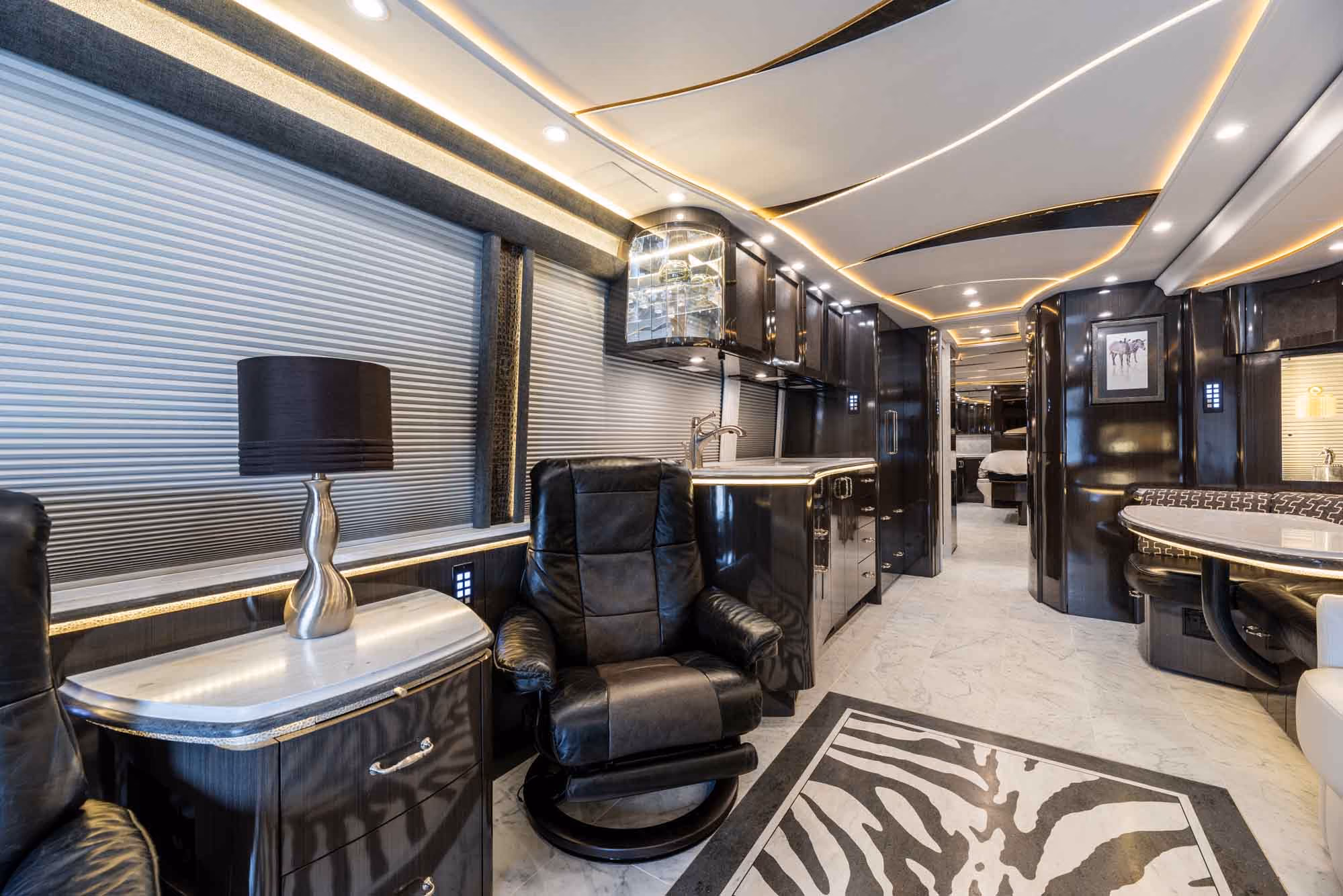 Interior overview of Marathon Coach 1321