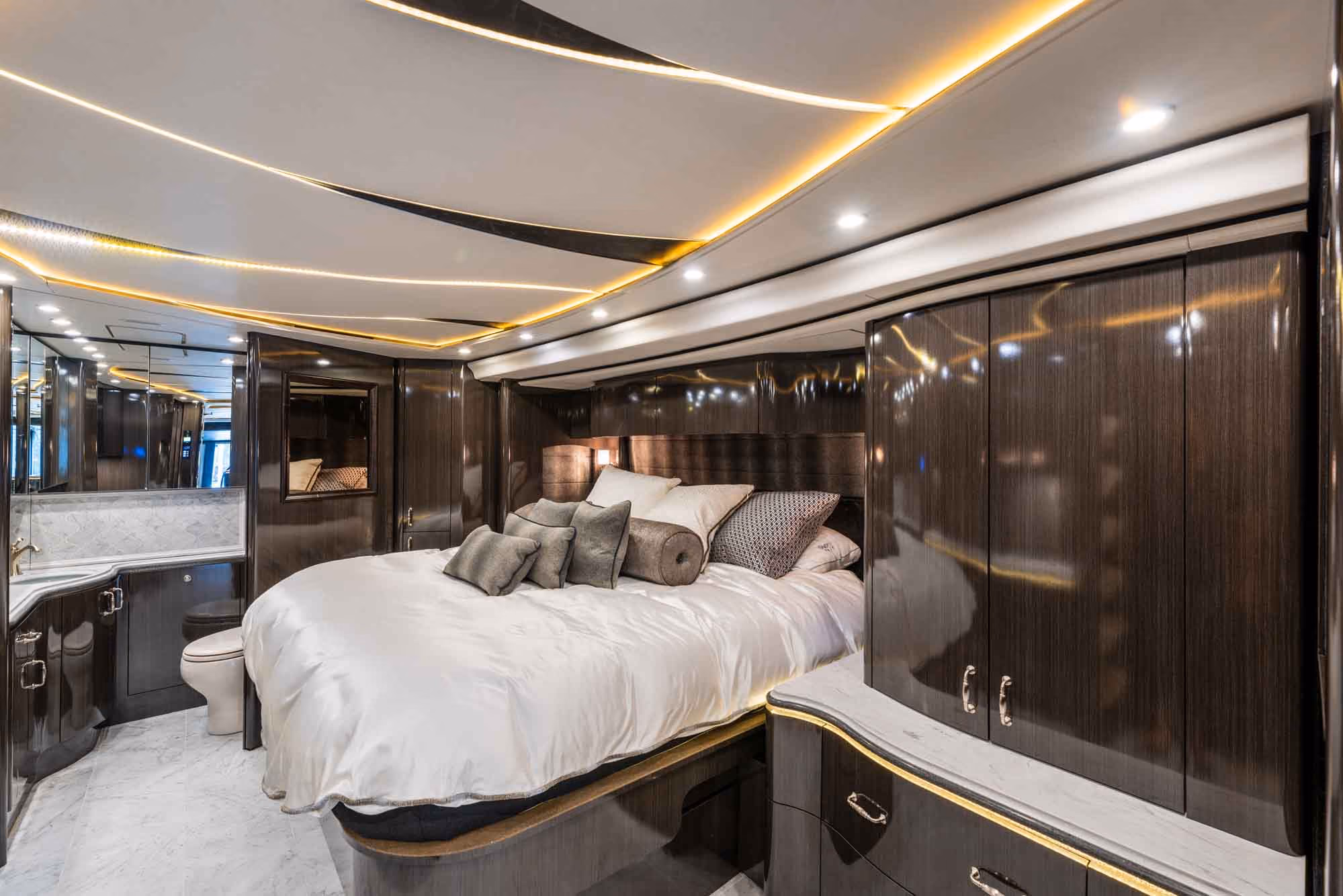 Interior storage area of Marathon Coach 1321