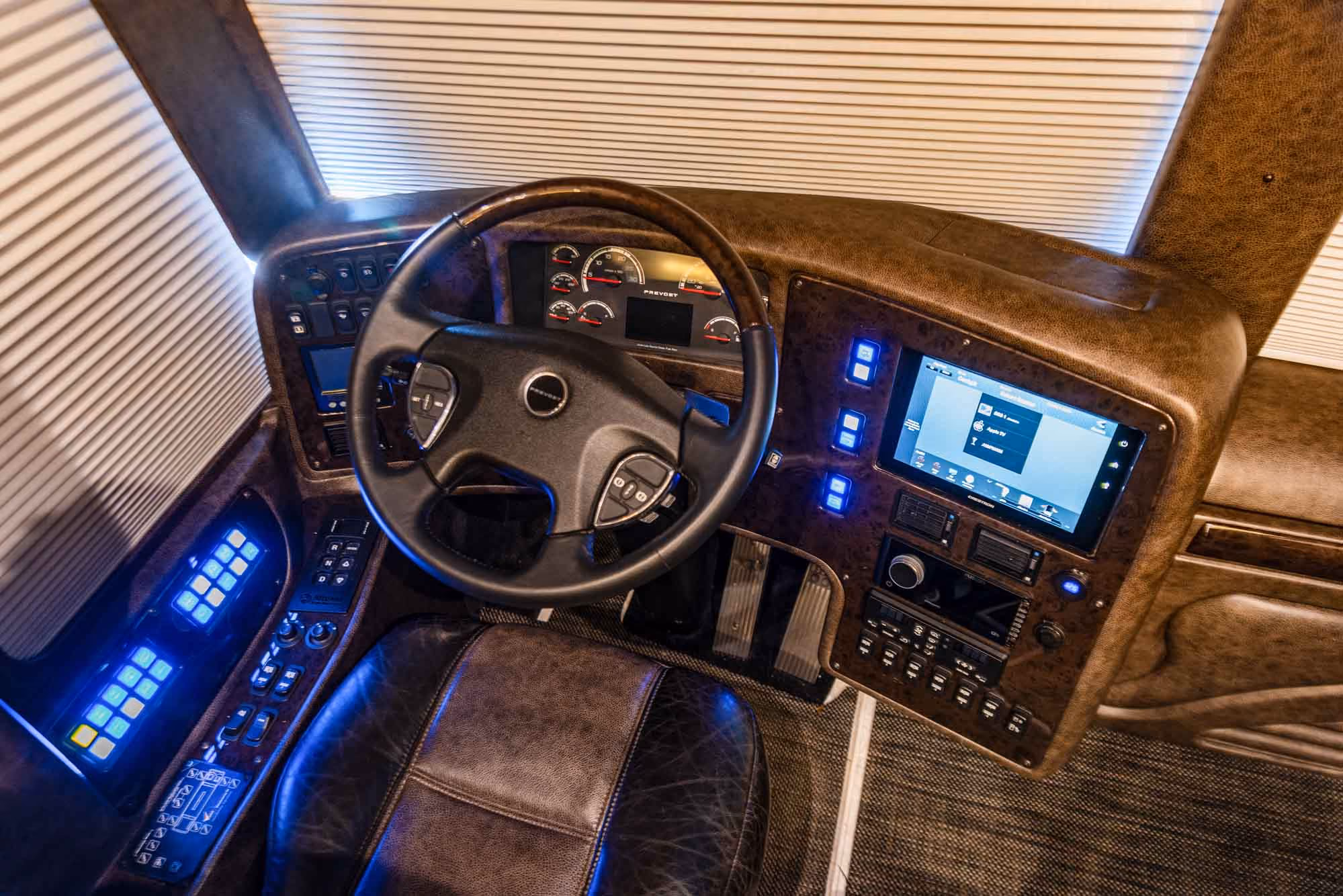 Interior craftsmanship detail in Marathon Coach 1321