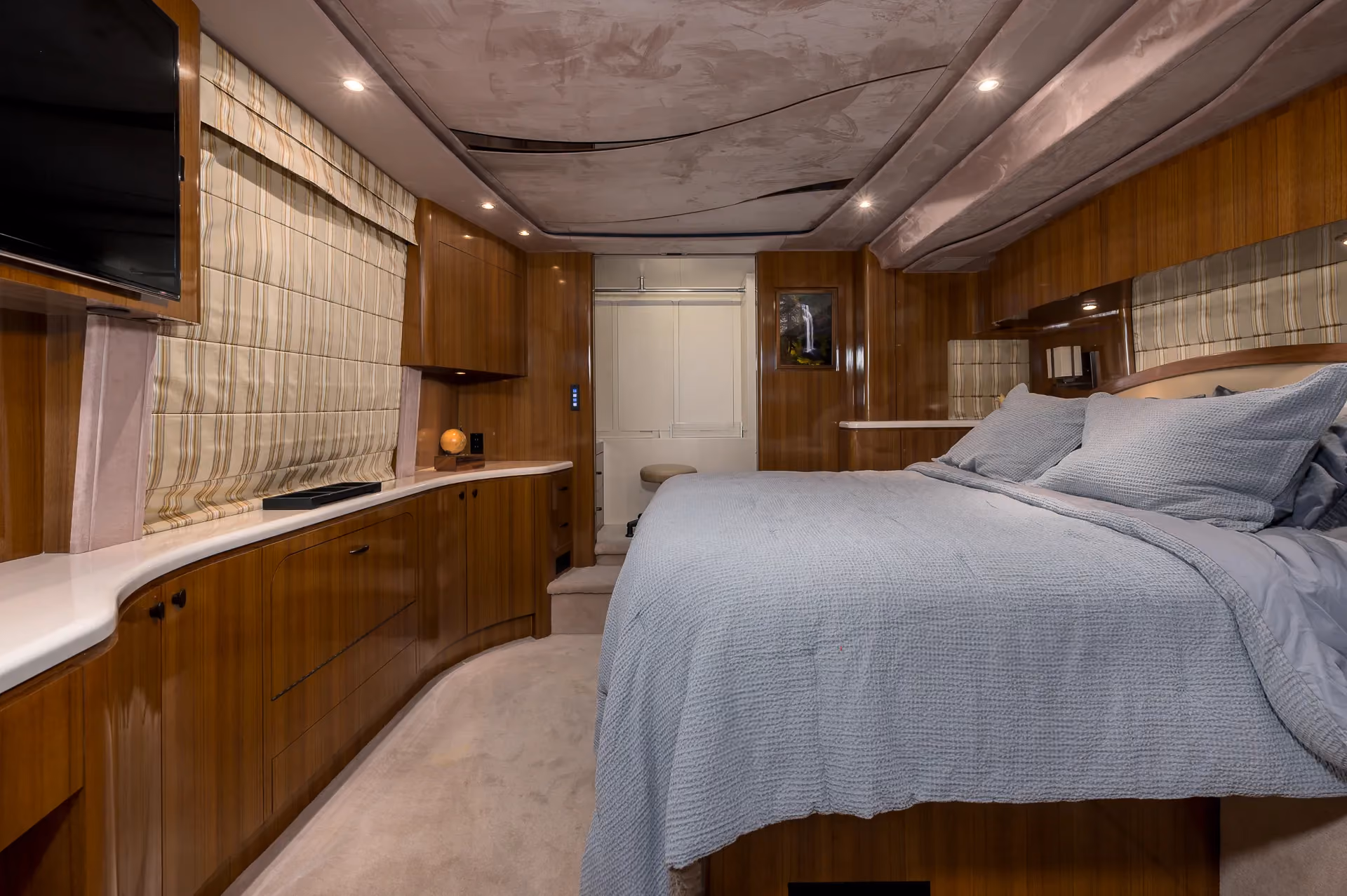 Interior closet and wardrobe in Marathon Coach 1208