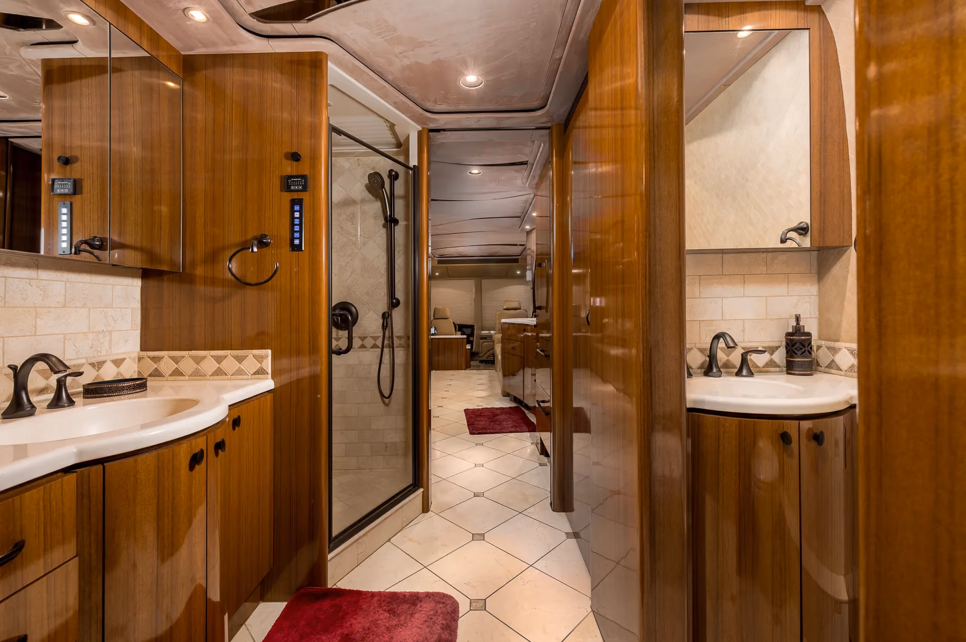 Interior storage area of Marathon Coach 1208