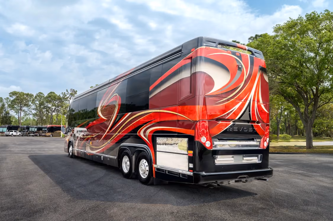 Interior finish and trim detail in Marathon Coach 1258