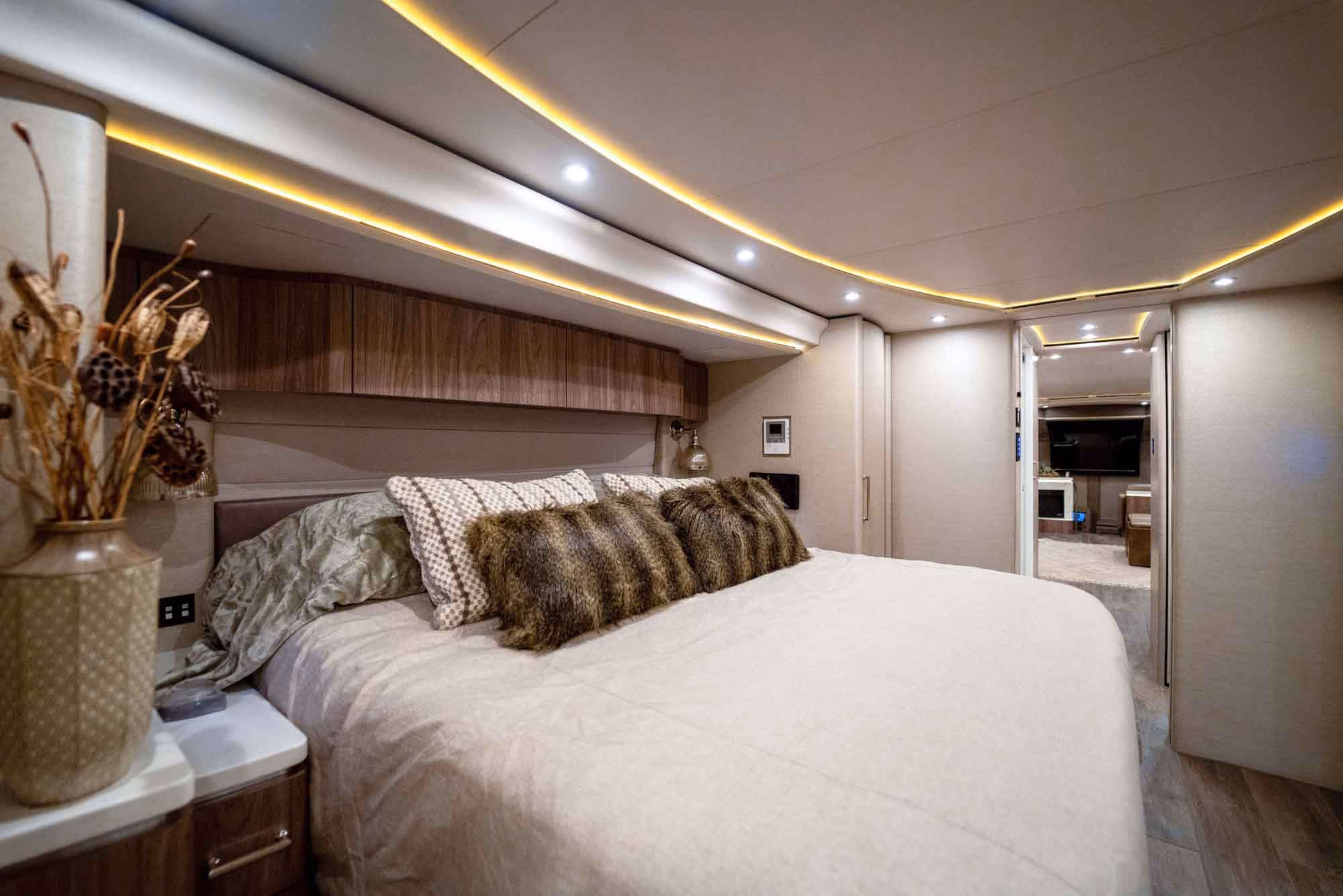 Interior living space of Marathon Coach 1287