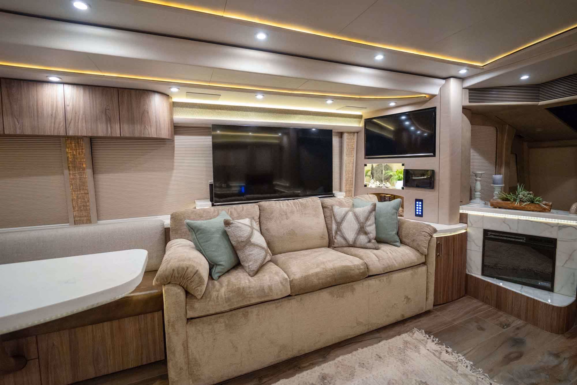 Interior trim and finish close-up in Marathon Coach 1287