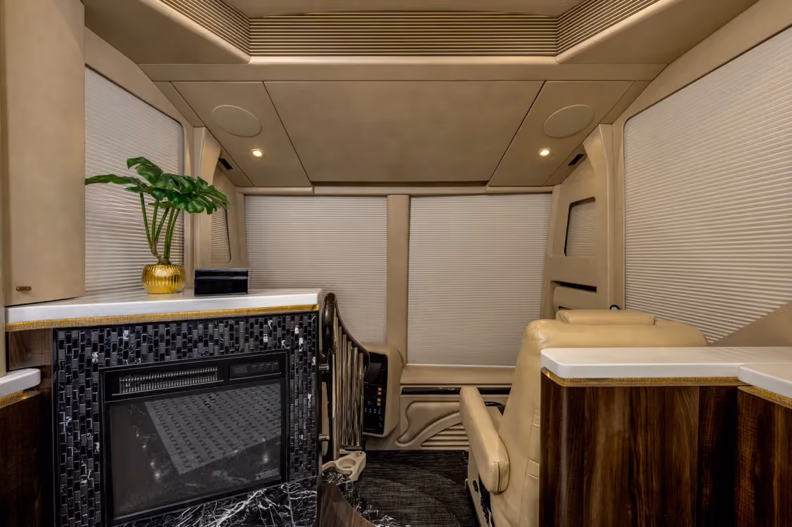 Interior storage area of Marathon Coach 1258