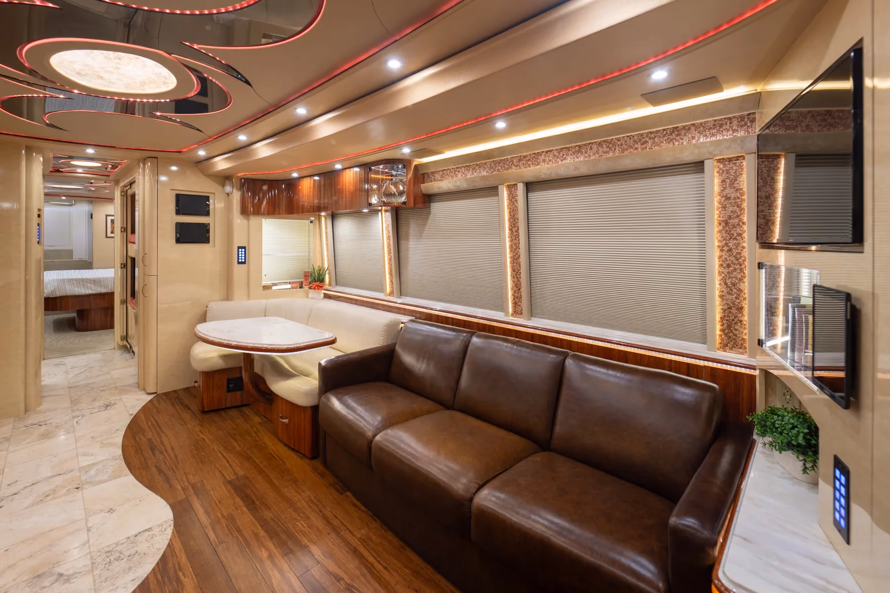 Interior overview of Marathon Coach 1225