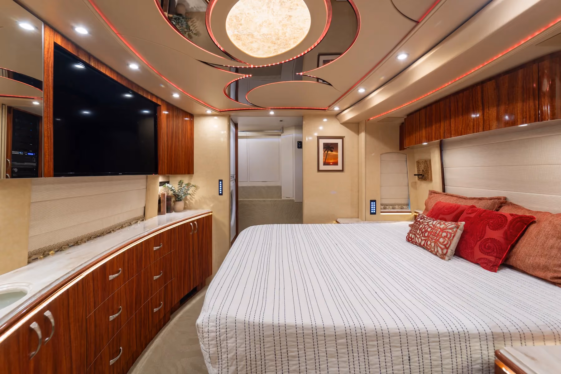 Interior bathroom area of Marathon Coach 1225