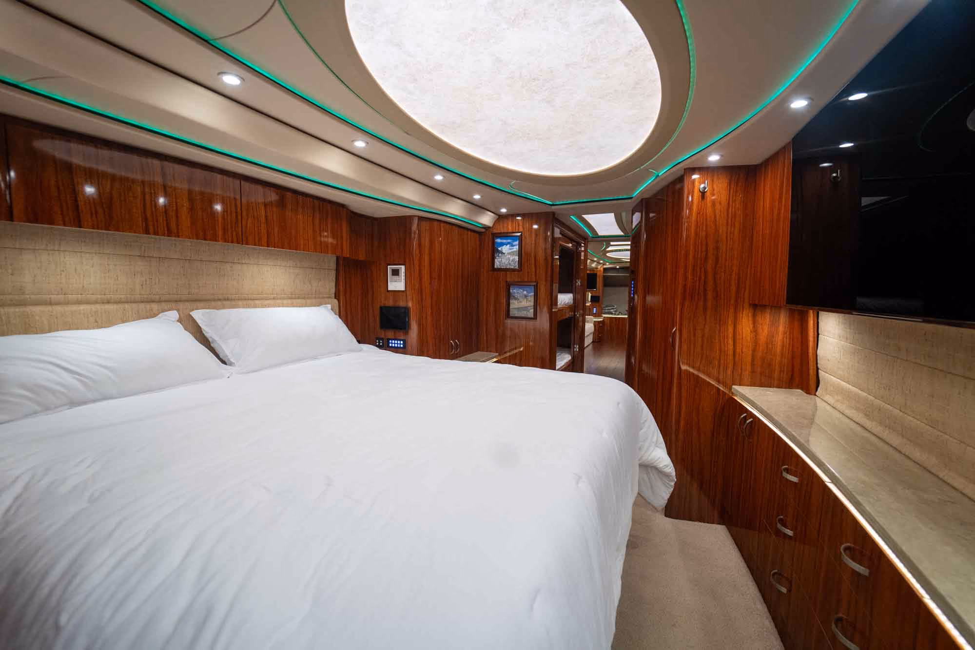 Interior driver area of Marathon Coach 1253