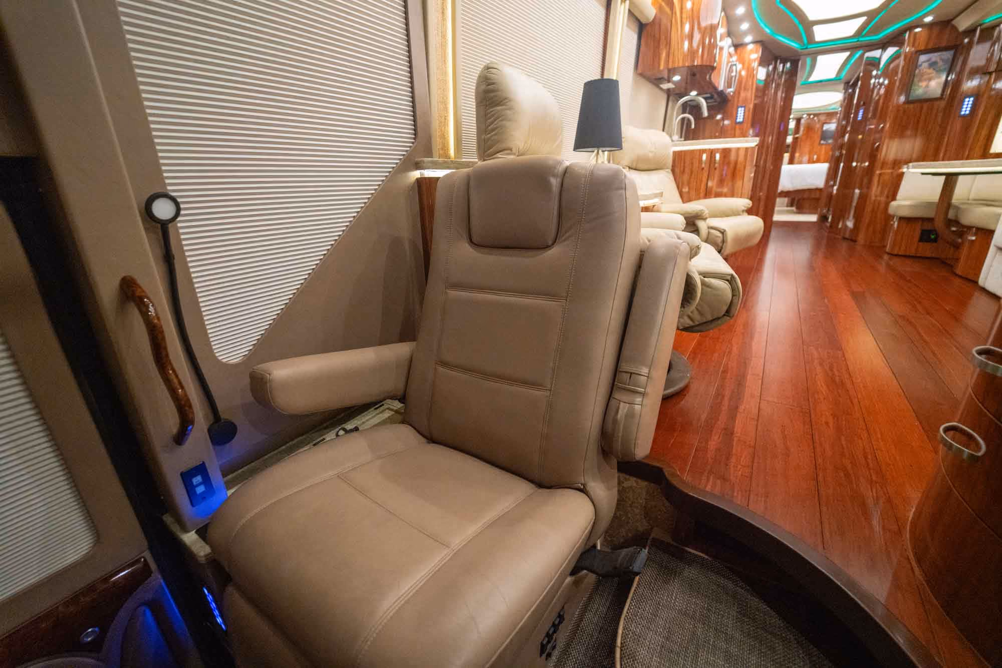Interior galley surface and fixture detail in Marathon Coach 1253