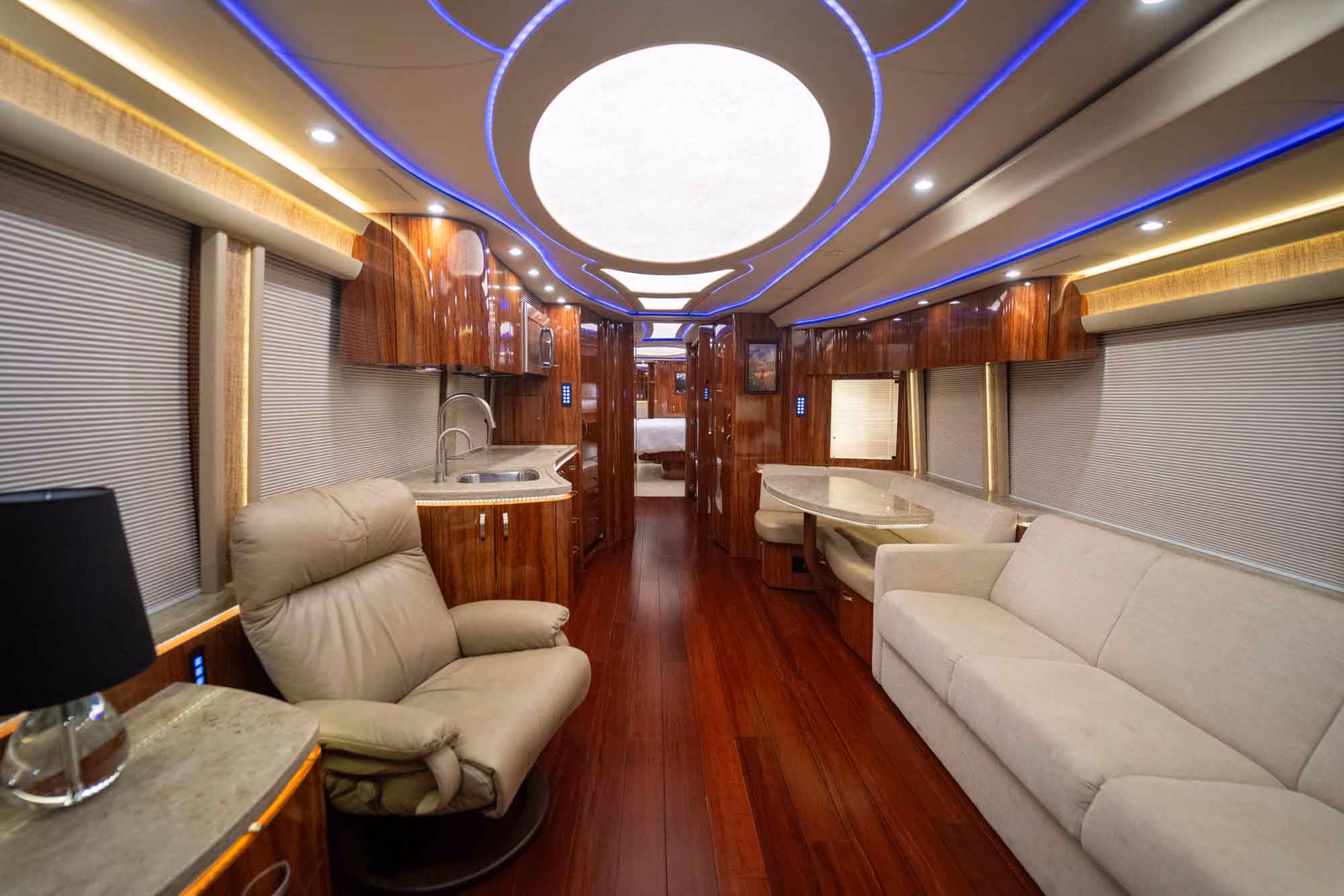 Interior living area of Marathon Coach 1253
