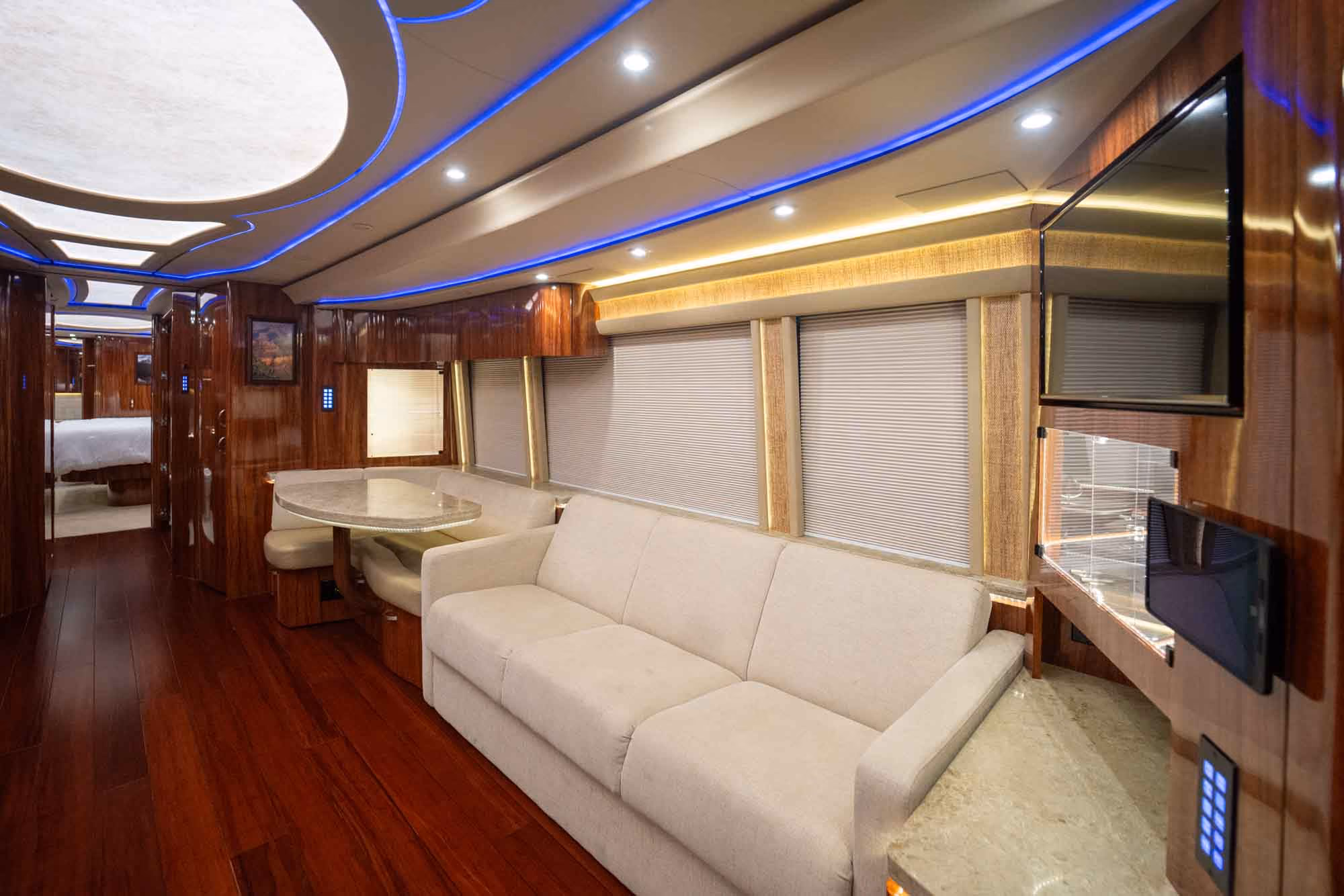 Interior overview of Marathon Coach 1253
