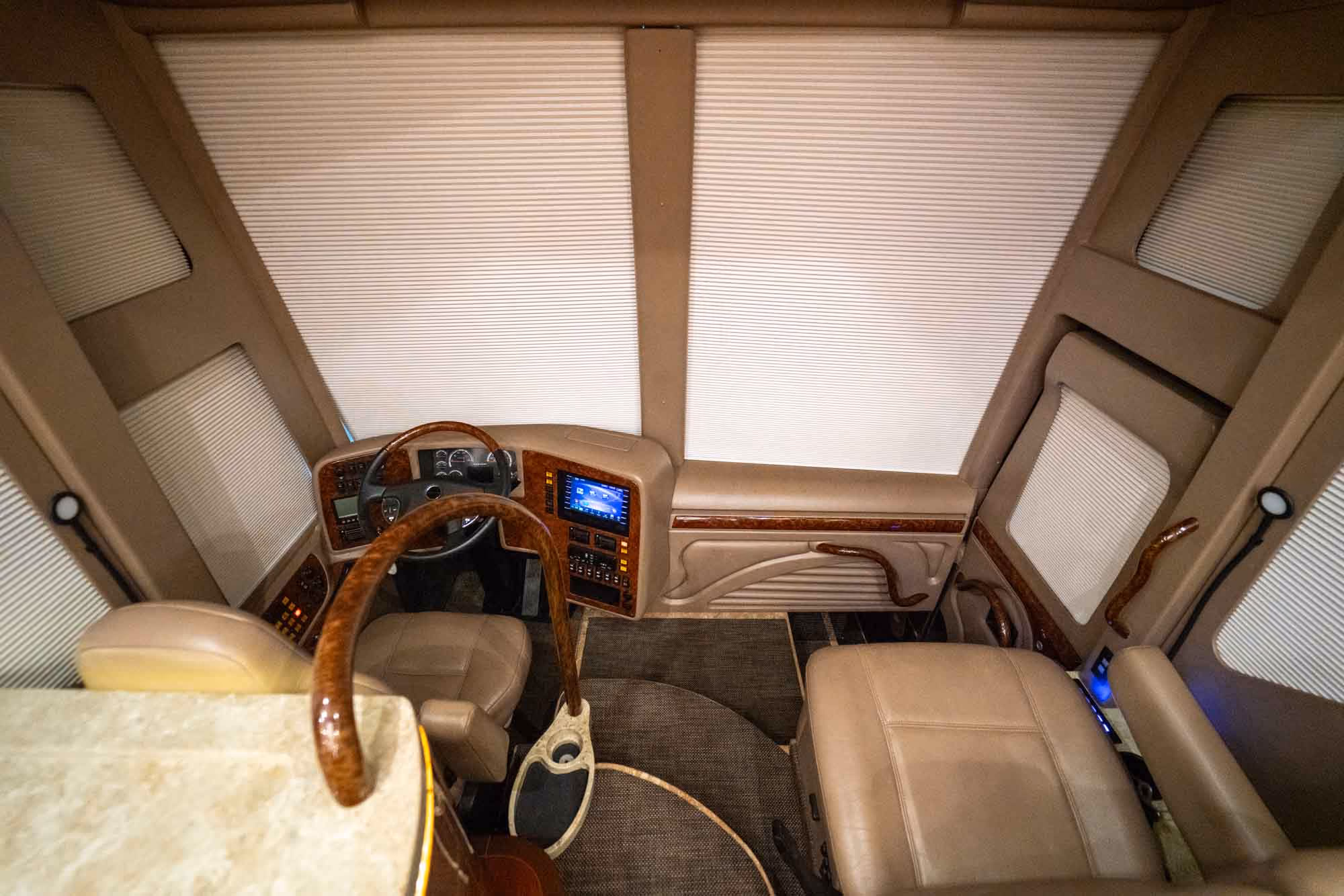 Interior finish and trim detail in Marathon Coach 1253