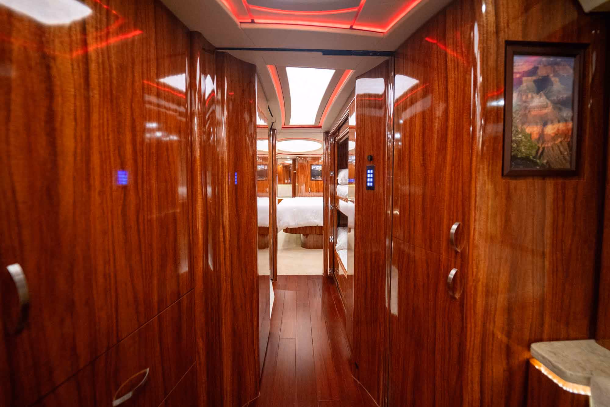 Interior bathroom area of Marathon Coach 1253