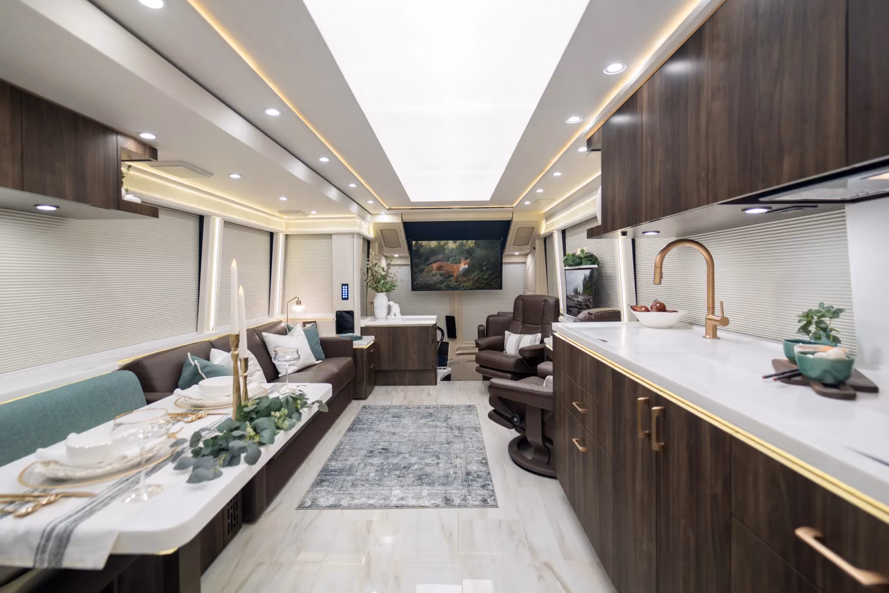Interior of Marathon Coach #1408 | Luxury Motorcoach for Sale