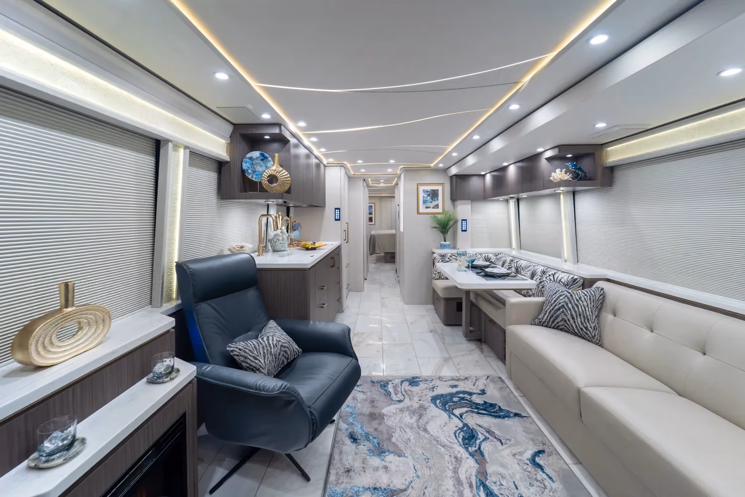 Interior of Marathon Coach #1410 | Luxury Motorcoach for Sale