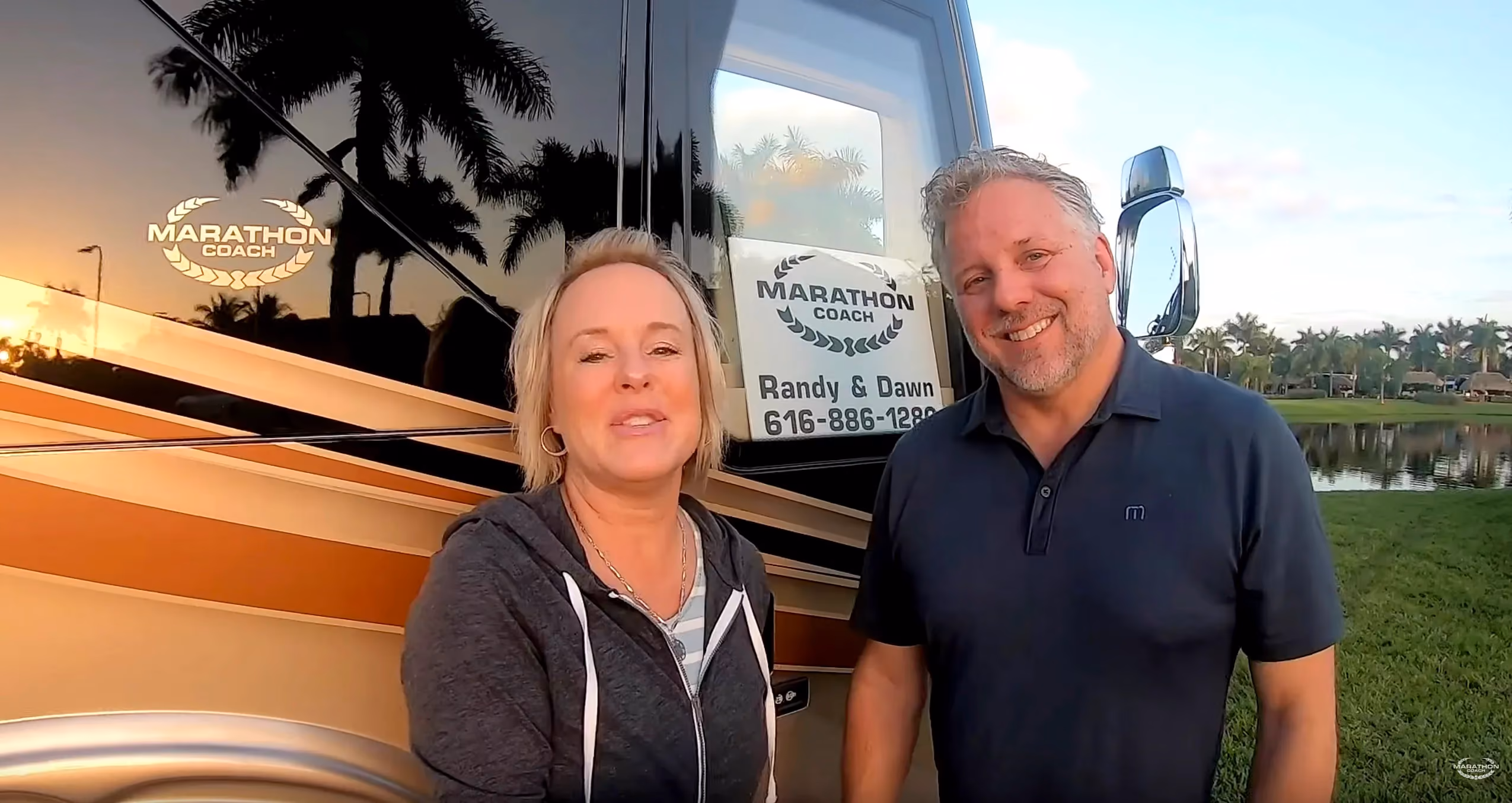 Randy and Dawn at MotorCoach Resort in Port St. Lucie, Florida